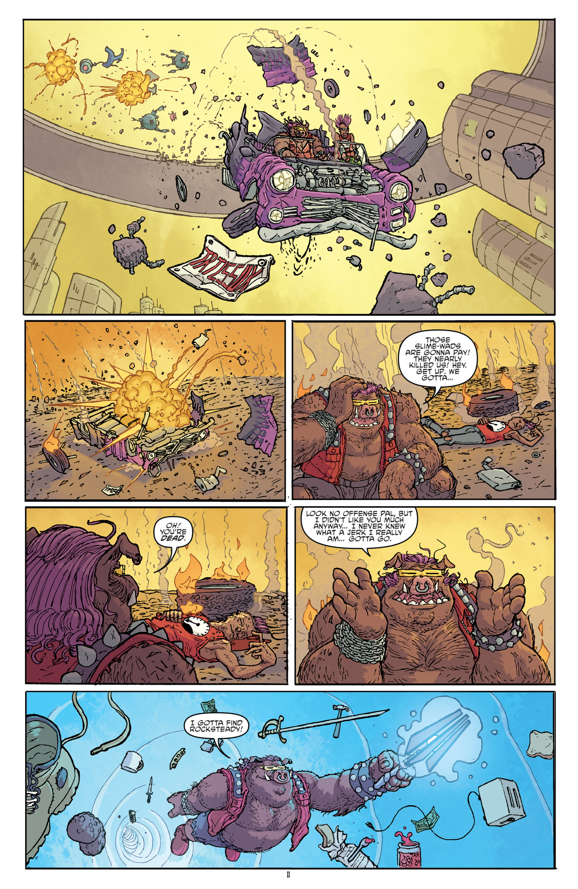 Read online Teenage Mutant Ninja Turtles Bebop & Rocksteady Destroy Everything comic -  Issue #4 - 13