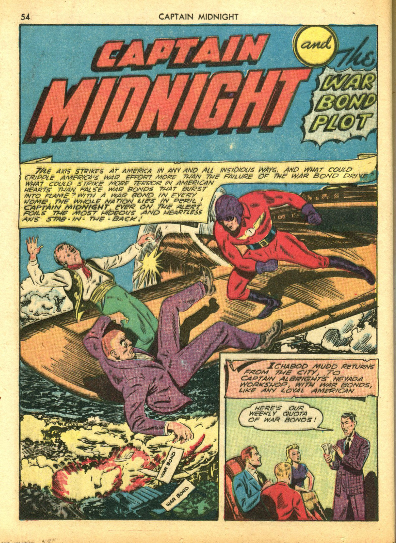 Read online Captain Midnight (1942) comic -  Issue #5 - 54