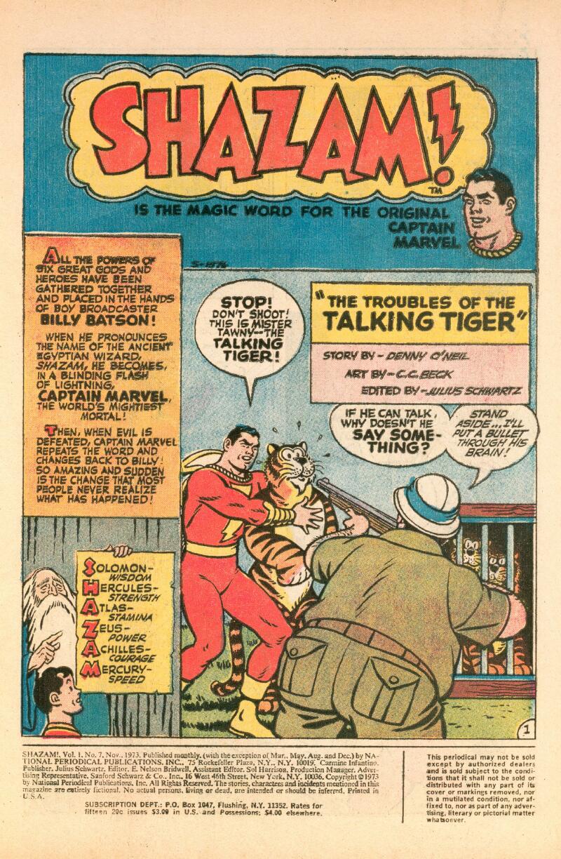 Read online Shazam! (1973) comic -  Issue #7 - 2