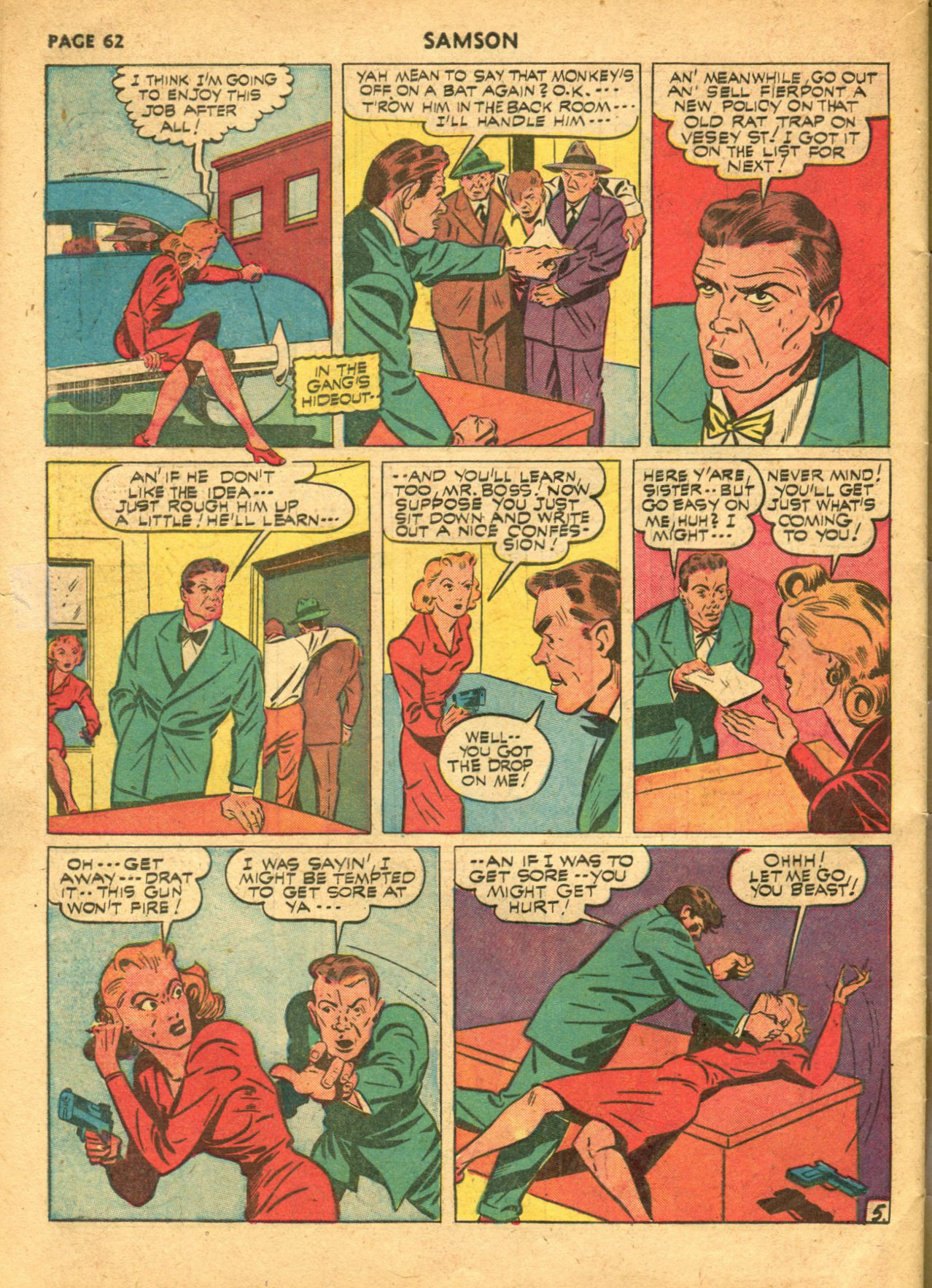 Read online Samson (1940) comic -  Issue #6 - 64