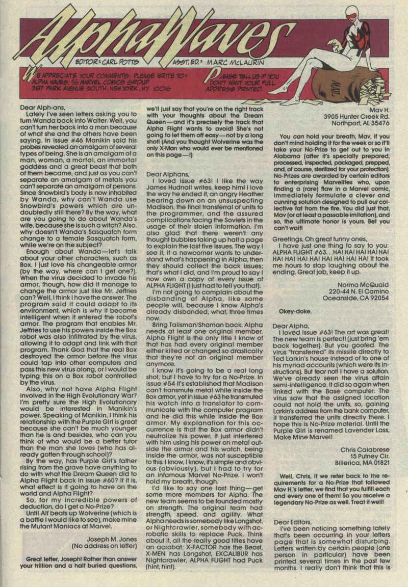 Read online Alpha Flight (1983) comic -  Issue #67 - 27