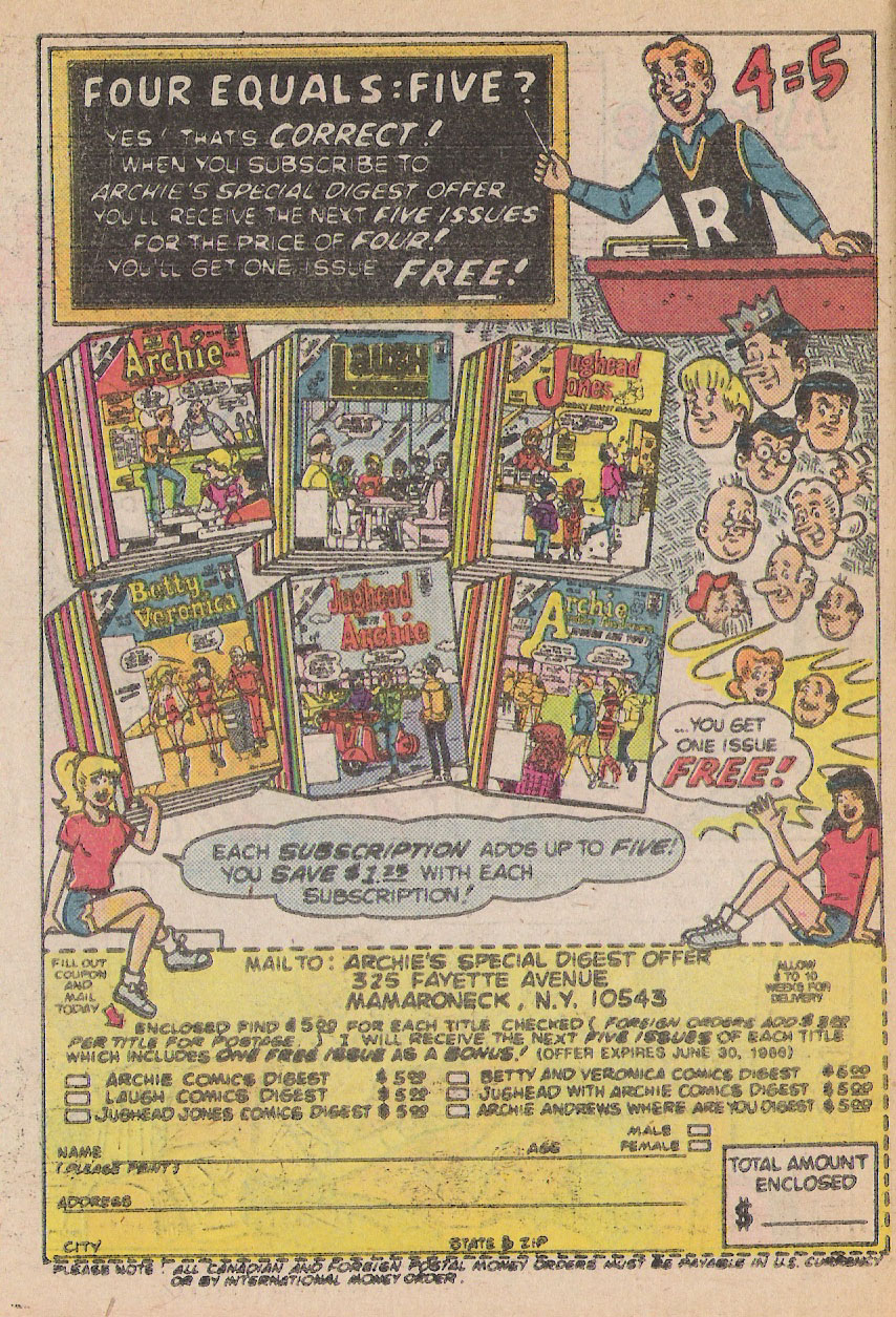 Read online Archie Annual Digest Magazine comic -  Issue #48 - 66