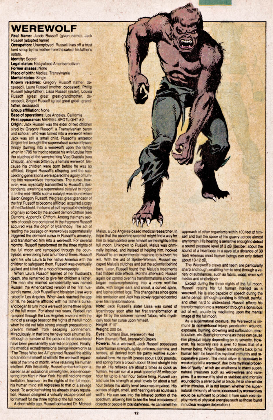 Read online The Official Handbook of the Marvel Universe comic -  Issue #12 - 13