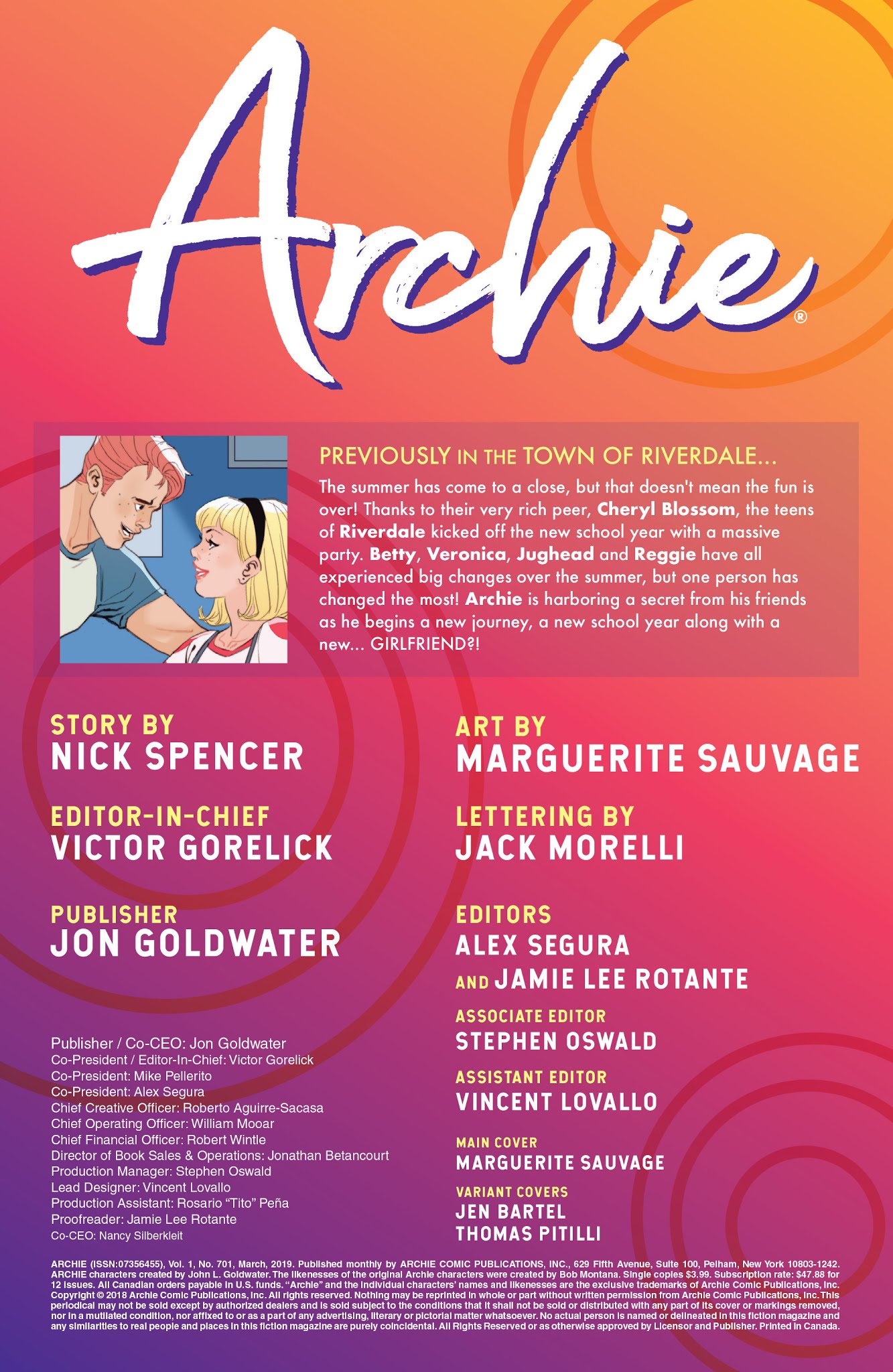 Read online Archie (2015) comic -  Issue #701 - 2