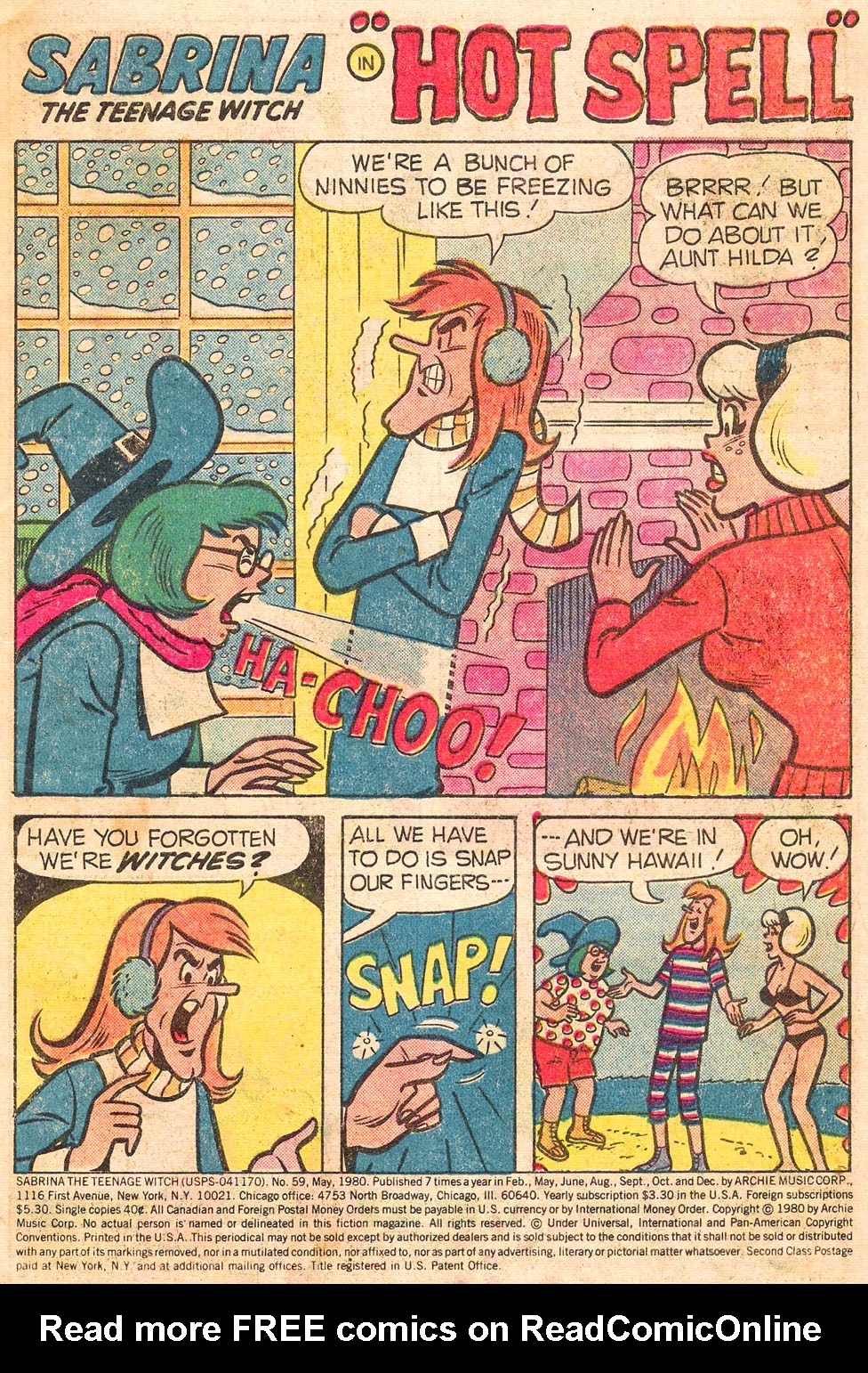 Read online Sabrina The Teenage Witch (1971) comic -  Issue #59 - 3