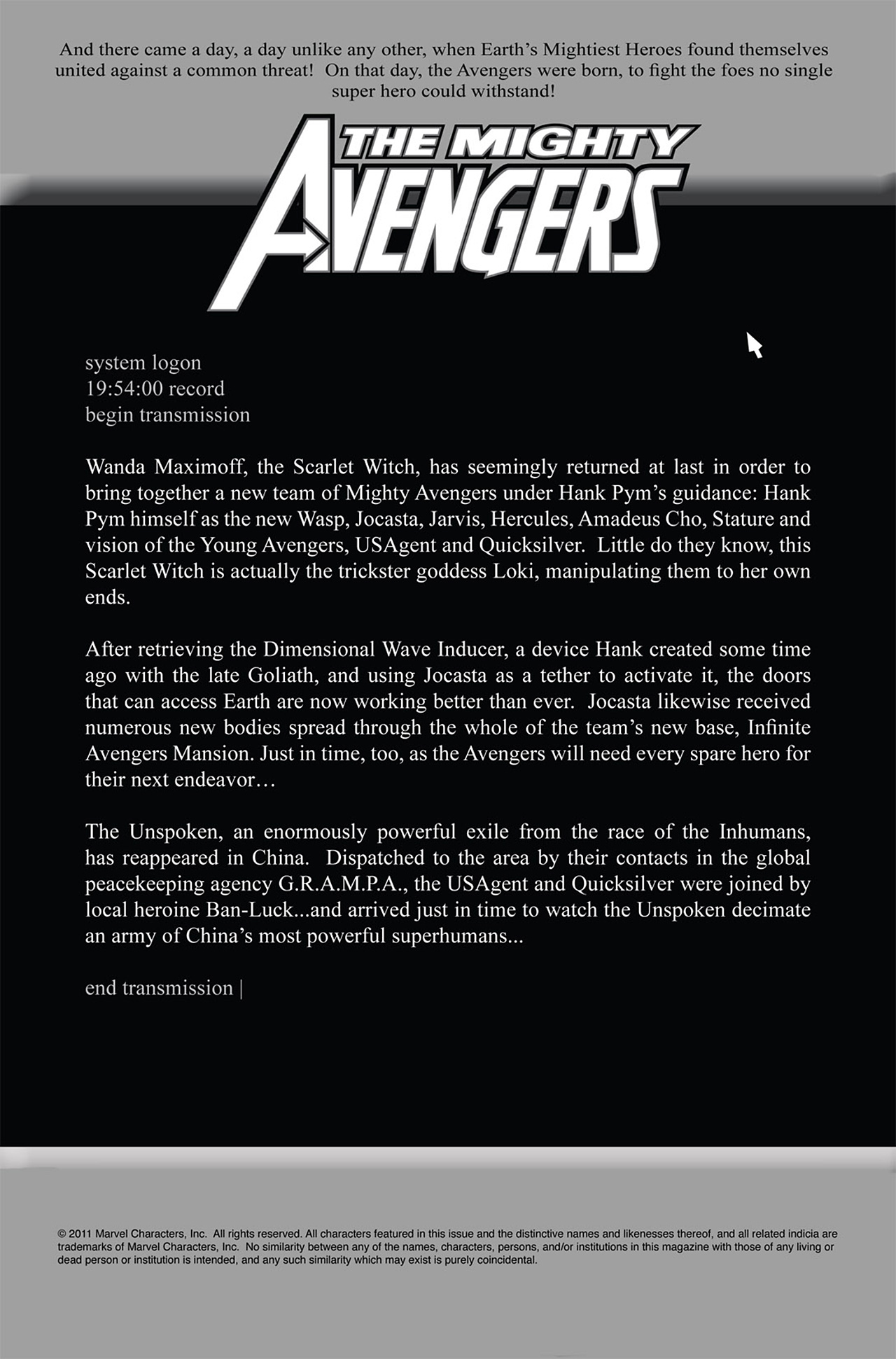 Read online The Mighty Avengers comic -  Issue #28 - 2