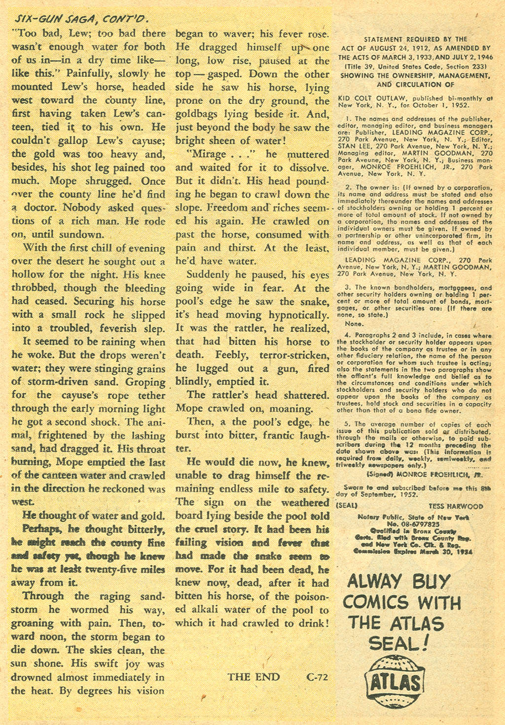 Read online Kid Colt Outlaw comic -  Issue #27 - 20