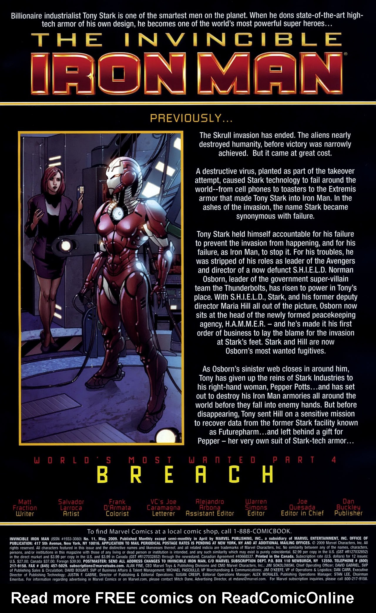 Read online The Invincible Iron Man (2008) comic -  Issue #11 - 2