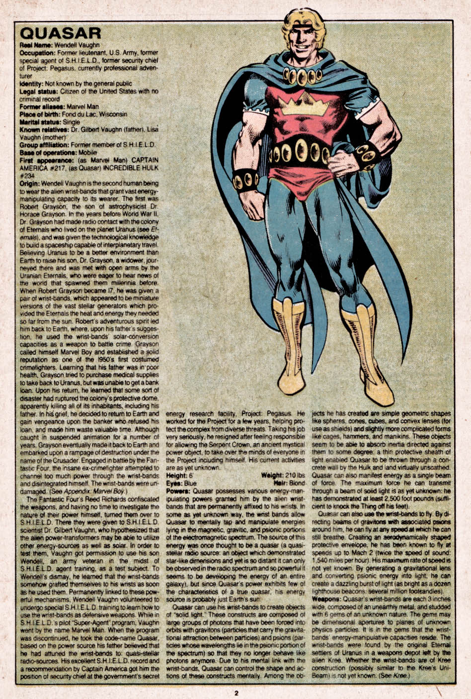 Read online The Official Handbook of the Marvel Universe comic -  Issue #9 - 3