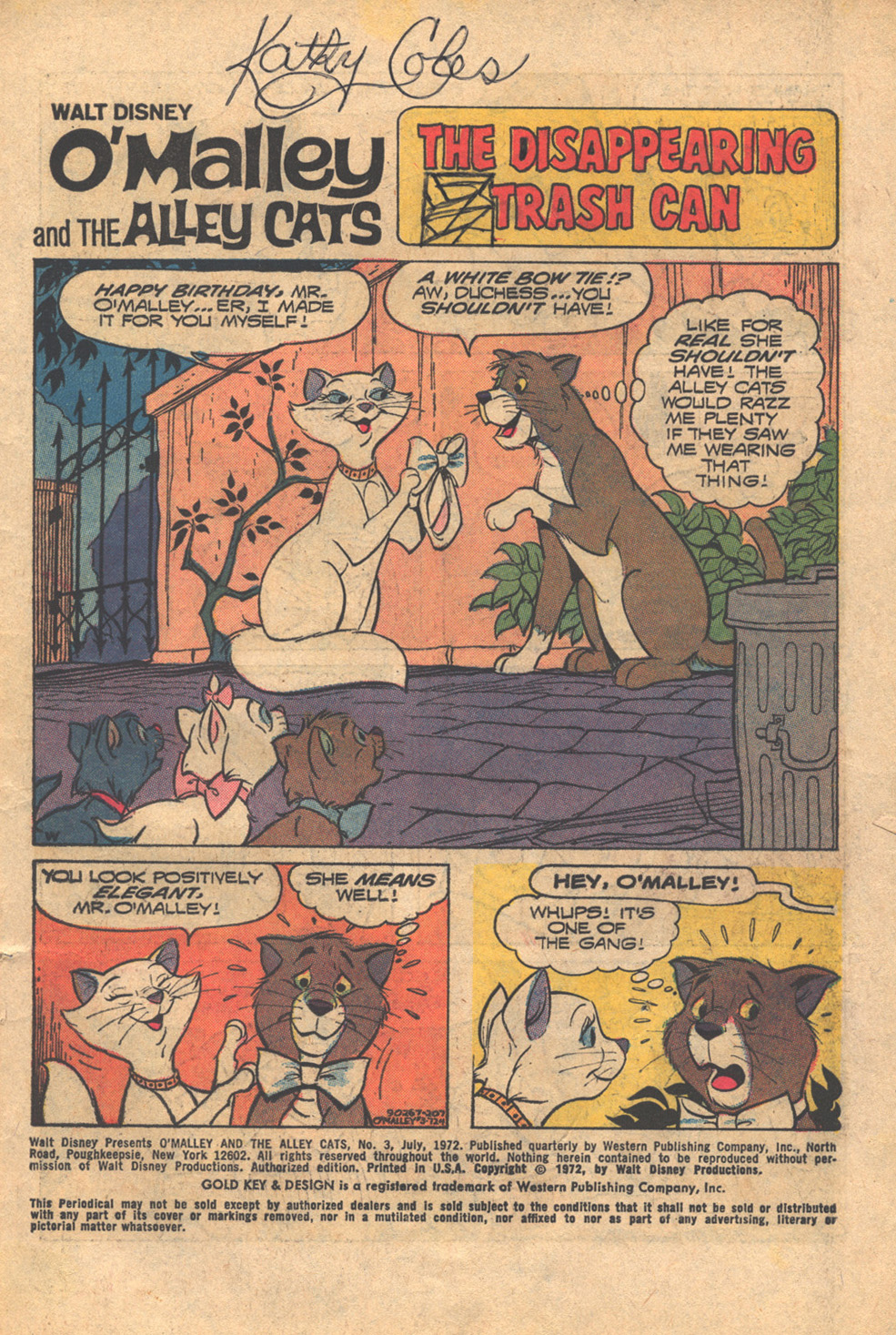 Read online O'Malley and the Alley Cats comic -  Issue #3 - 3