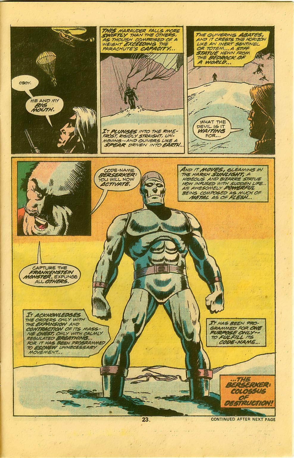 Read online Frankenstein (1973) comic -  Issue #16 - 16