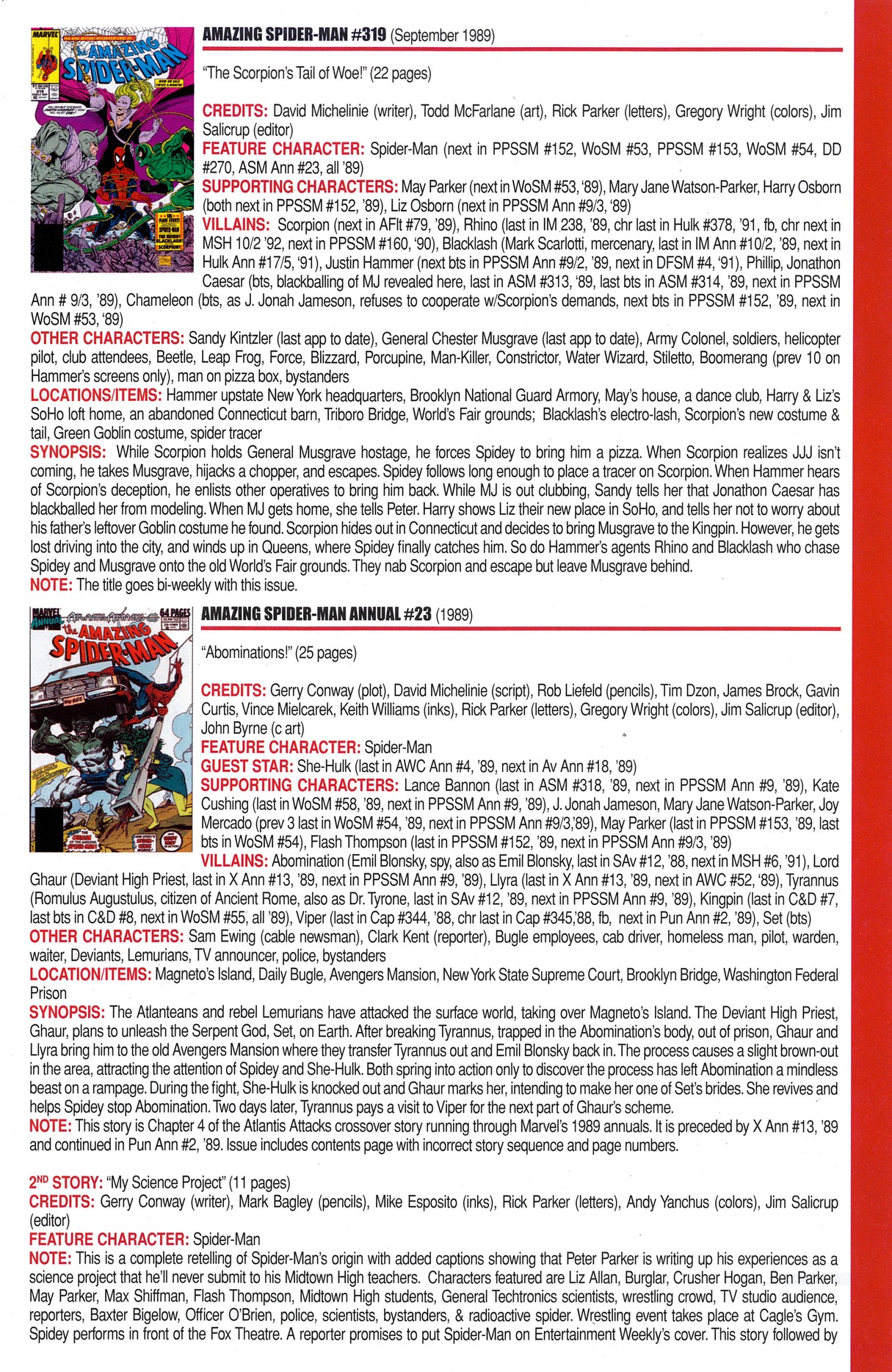 Read online Official Index to the Marvel Universe comic -  Issue #7 - 19