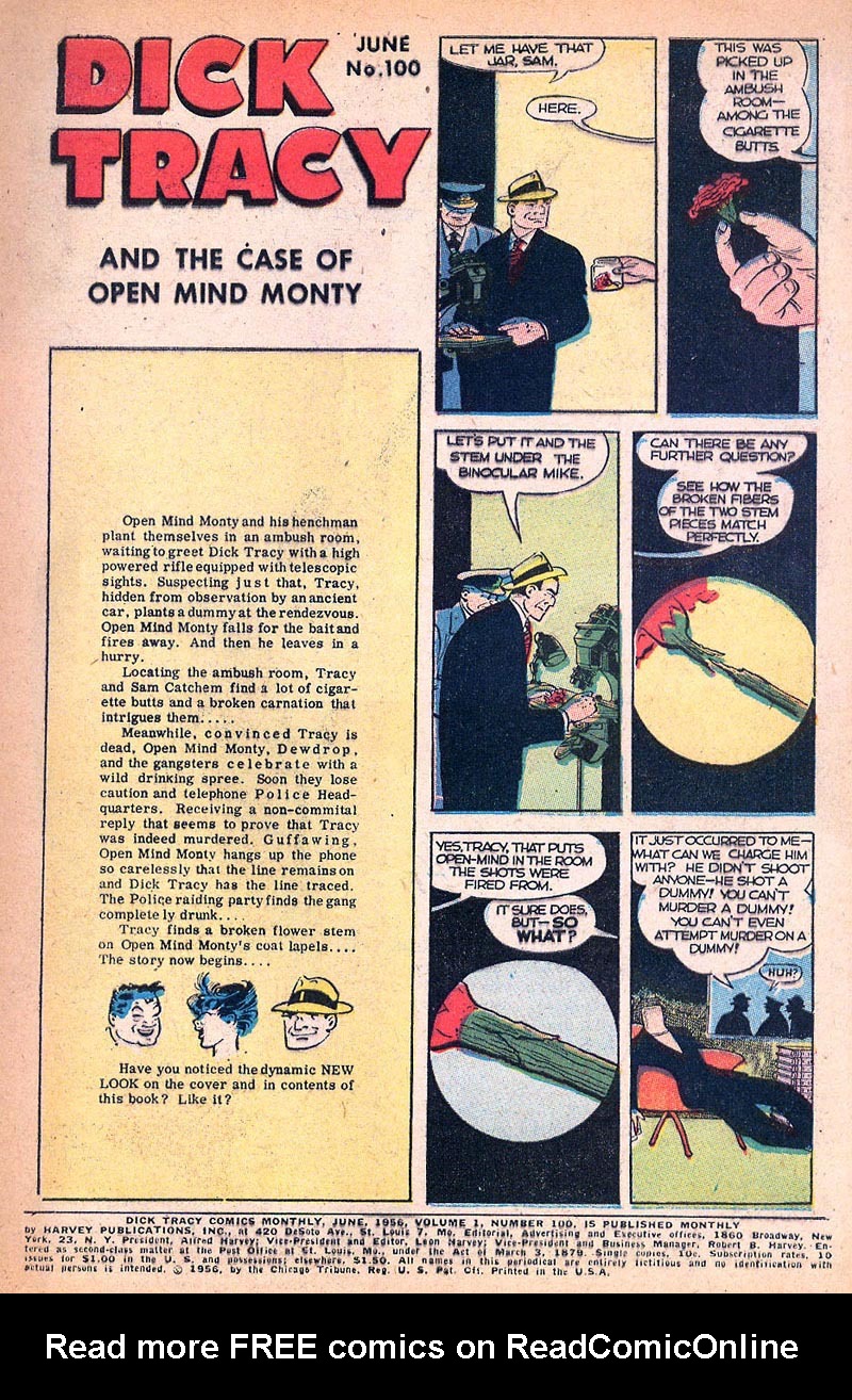Read online Dick Tracy comic -  Issue #100 - 2