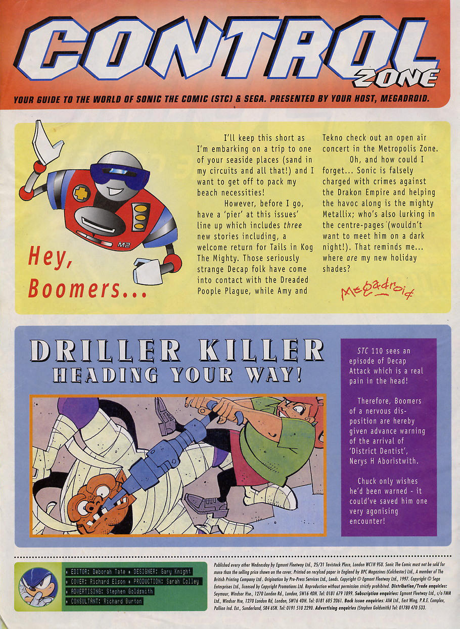 Read online Sonic the Comic comic -  Issue #109 - 2