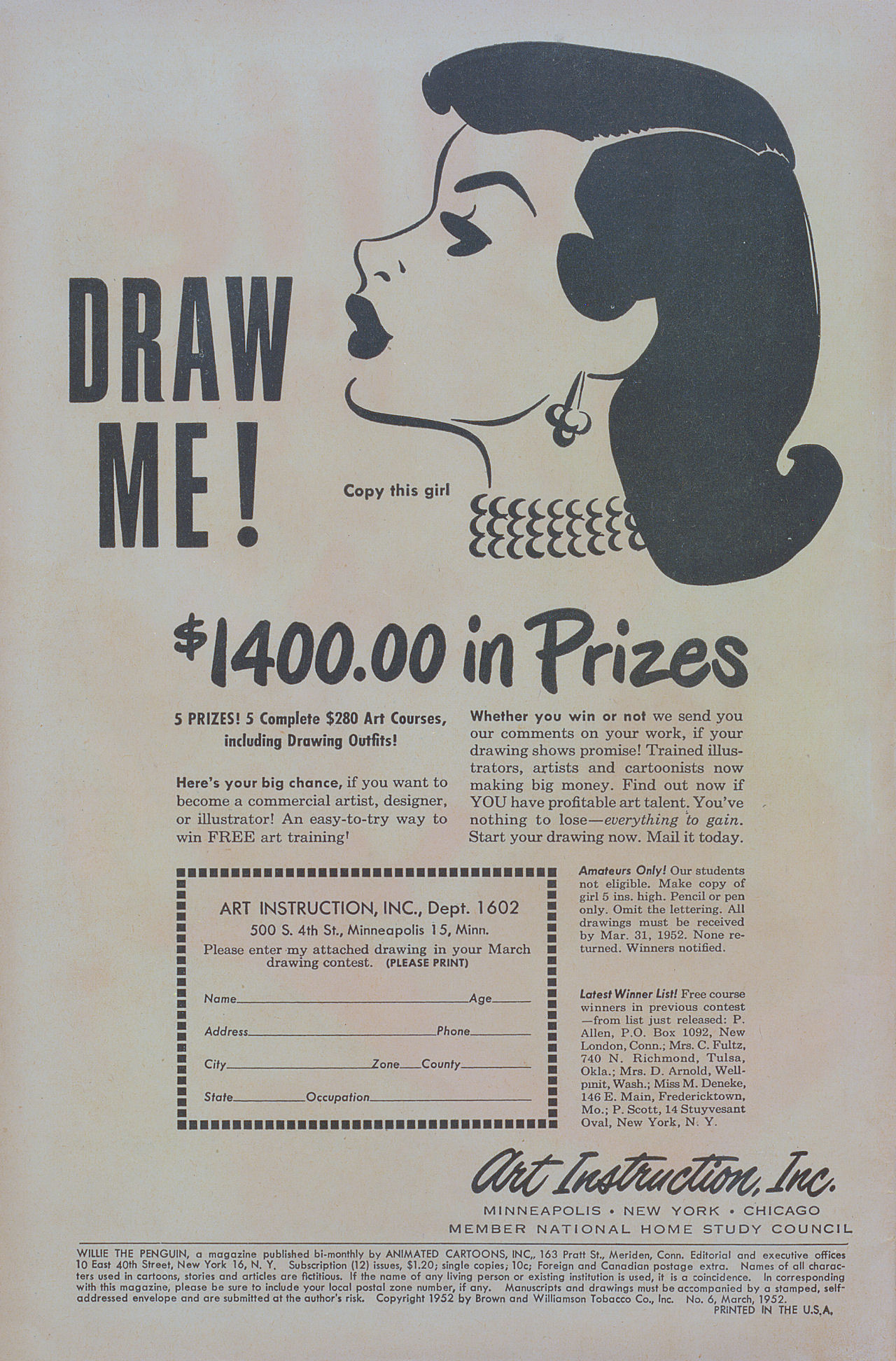 Read online Willie The Penguin comic -  Issue #6 - 2