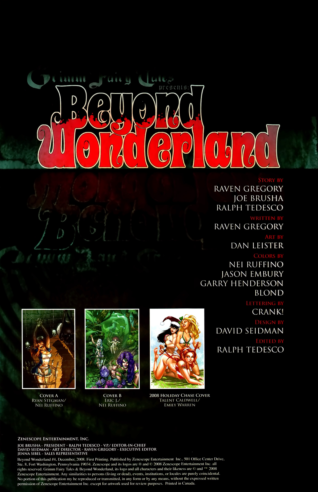Read online Grimm Fairy Tales: Beyond Wonderland comic -  Issue #4 - 2