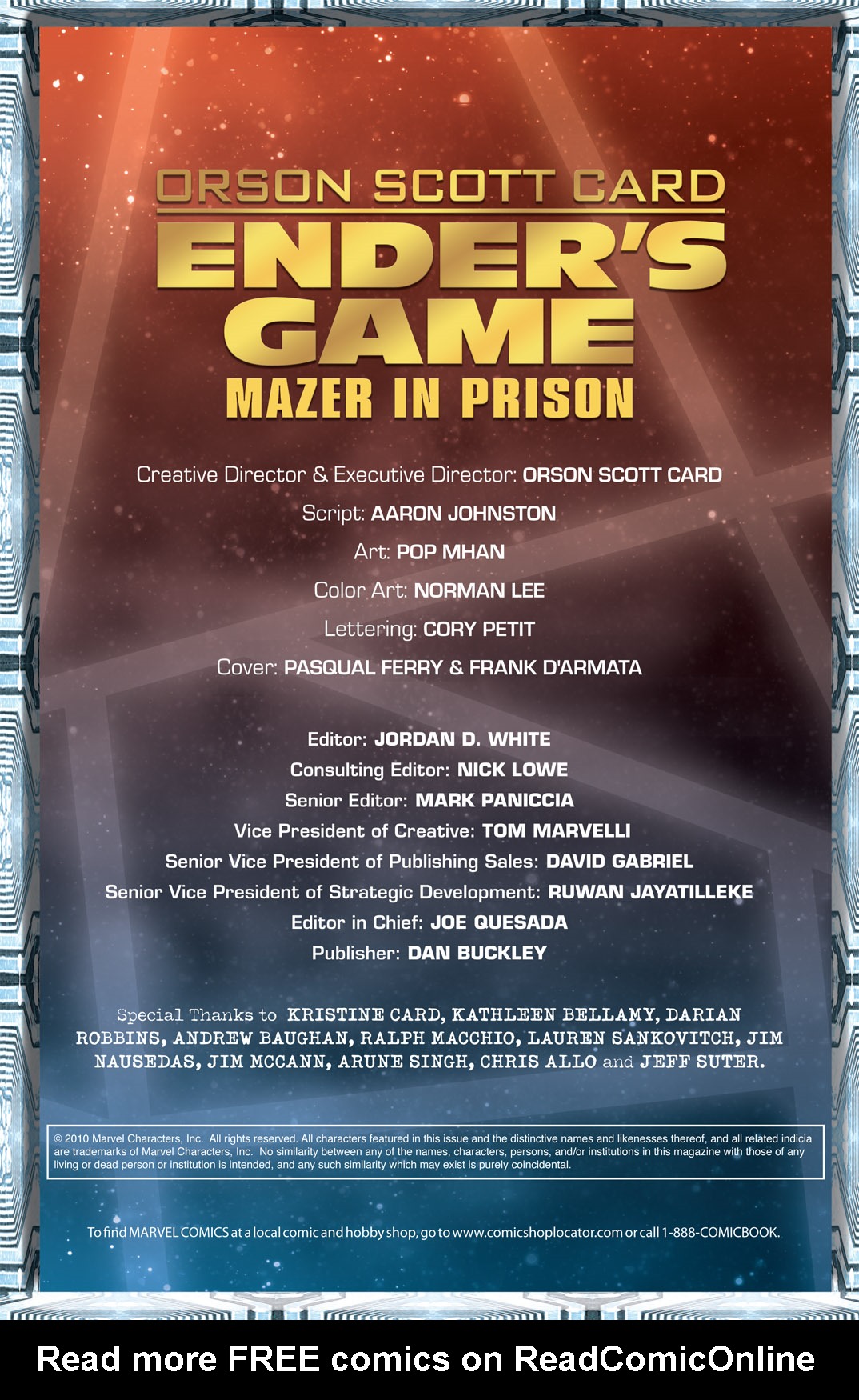 Read online Ender's Game: Mazer in Prison Special comic -  Issue # Full - 2