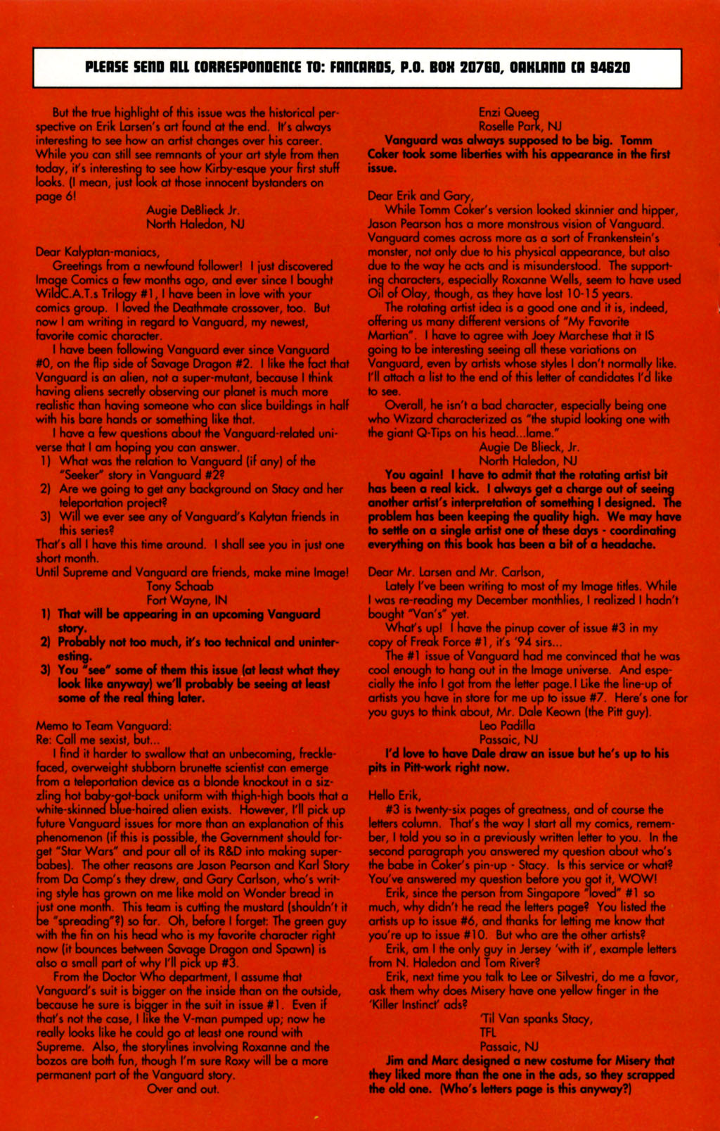 Read online Vanguard (1993) comic -  Issue #4 - 21