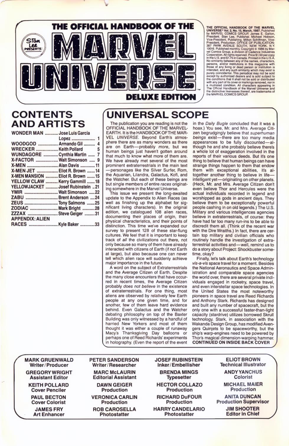 Read online The Official Handbook of the Marvel Universe Deluxe Edition comic -  Issue #15 - 2