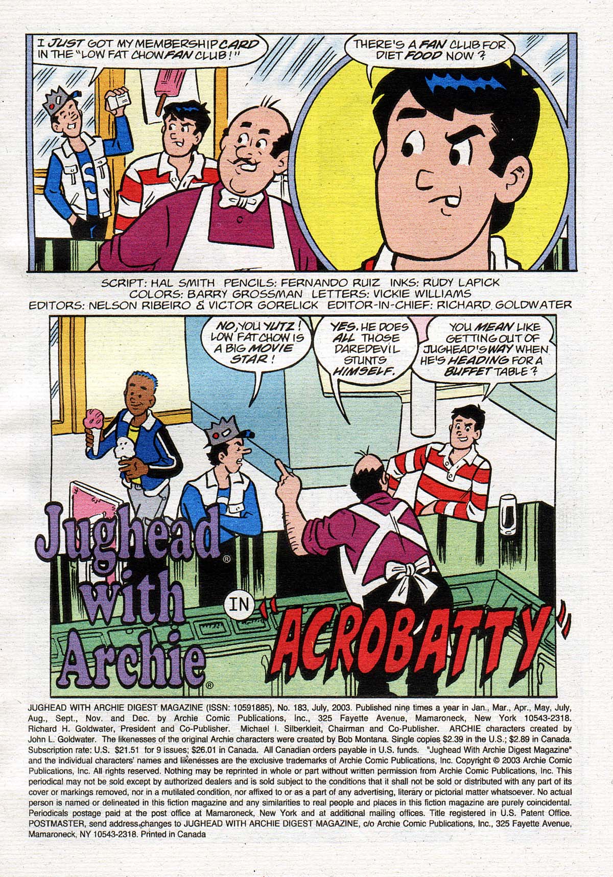 Read online Jughead with Archie Digest Magazine comic -  Issue #183 - 2