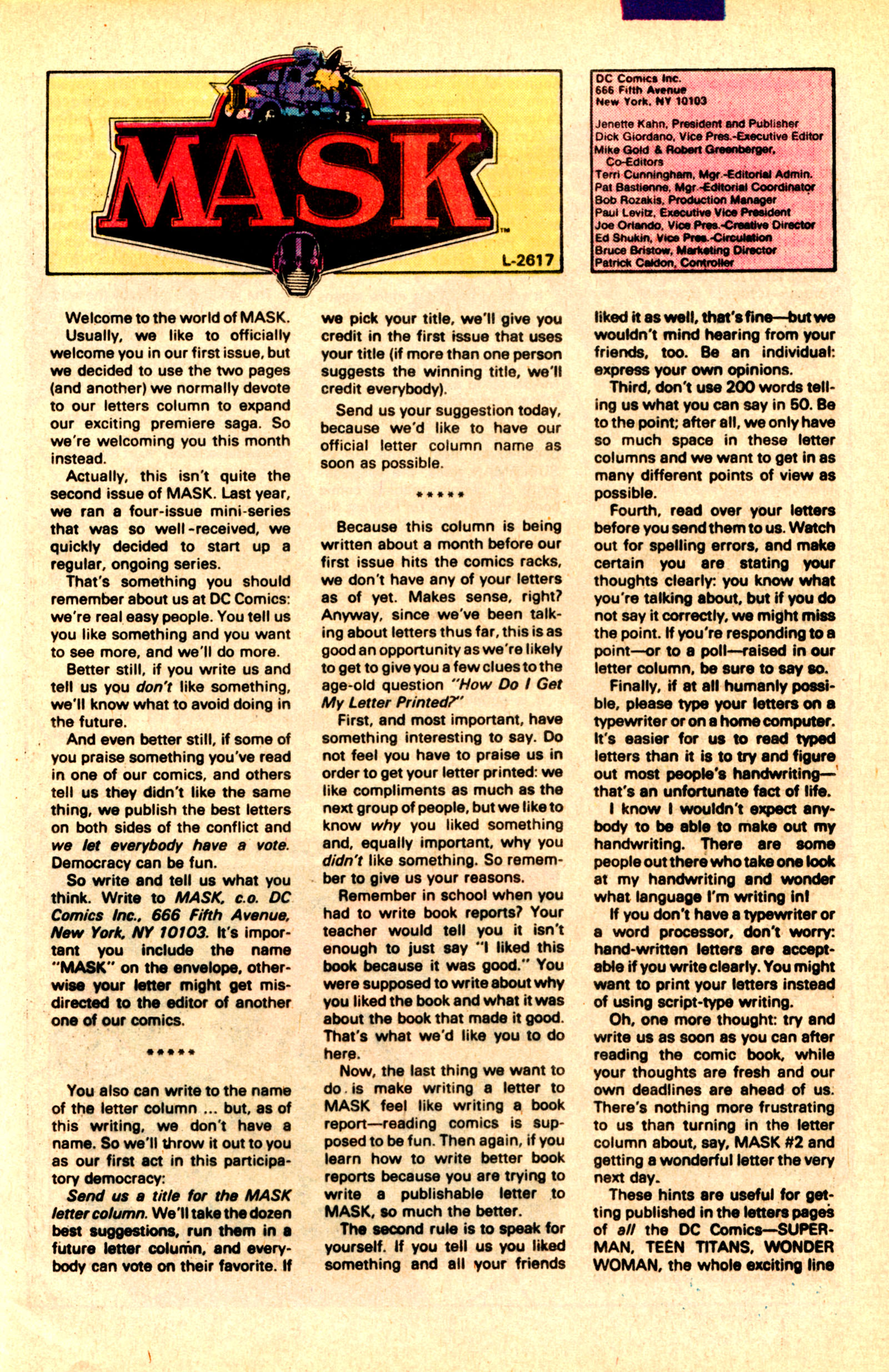 Read online MASK (1987) comic -  Issue #2 - 33