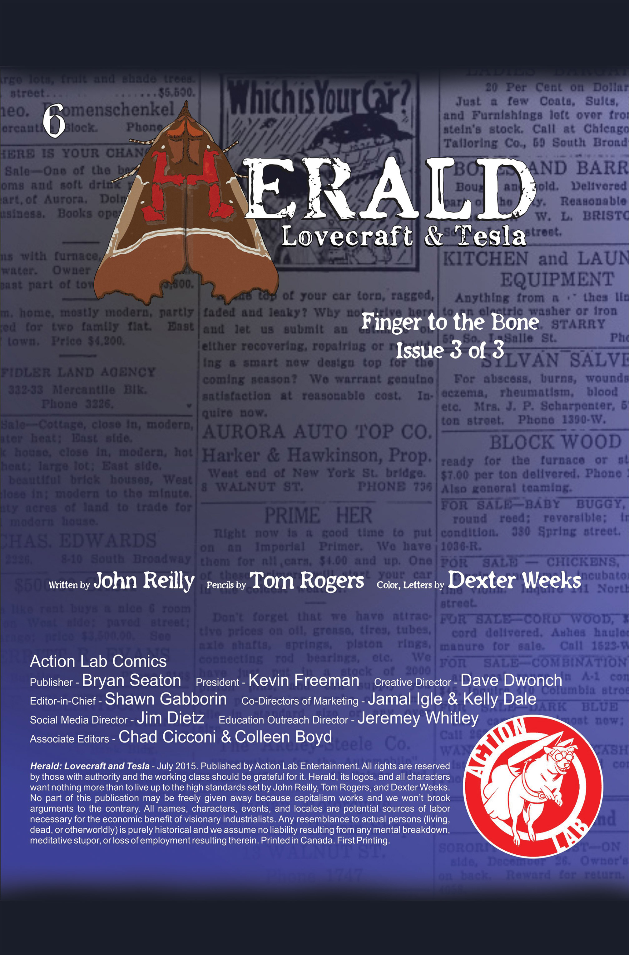 Read online Herald: Lovecraft and Tesla comic -  Issue #6 - 2
