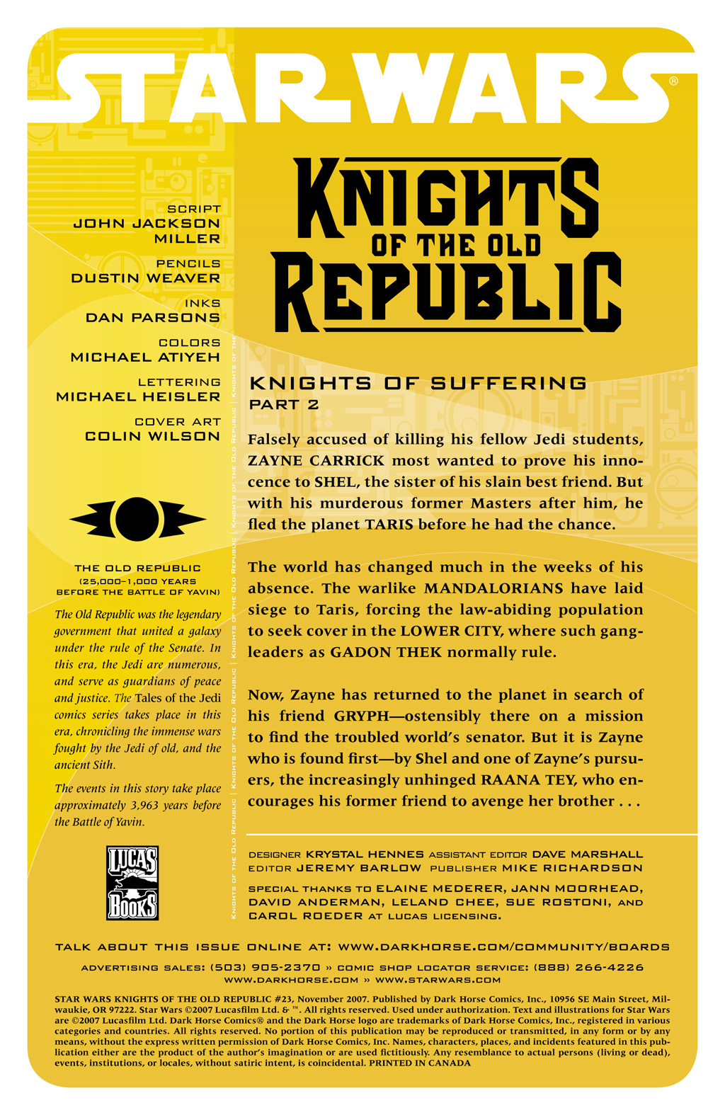 Read online Star Wars: Knights Of The Old Republic comic -  Issue #23 - 2