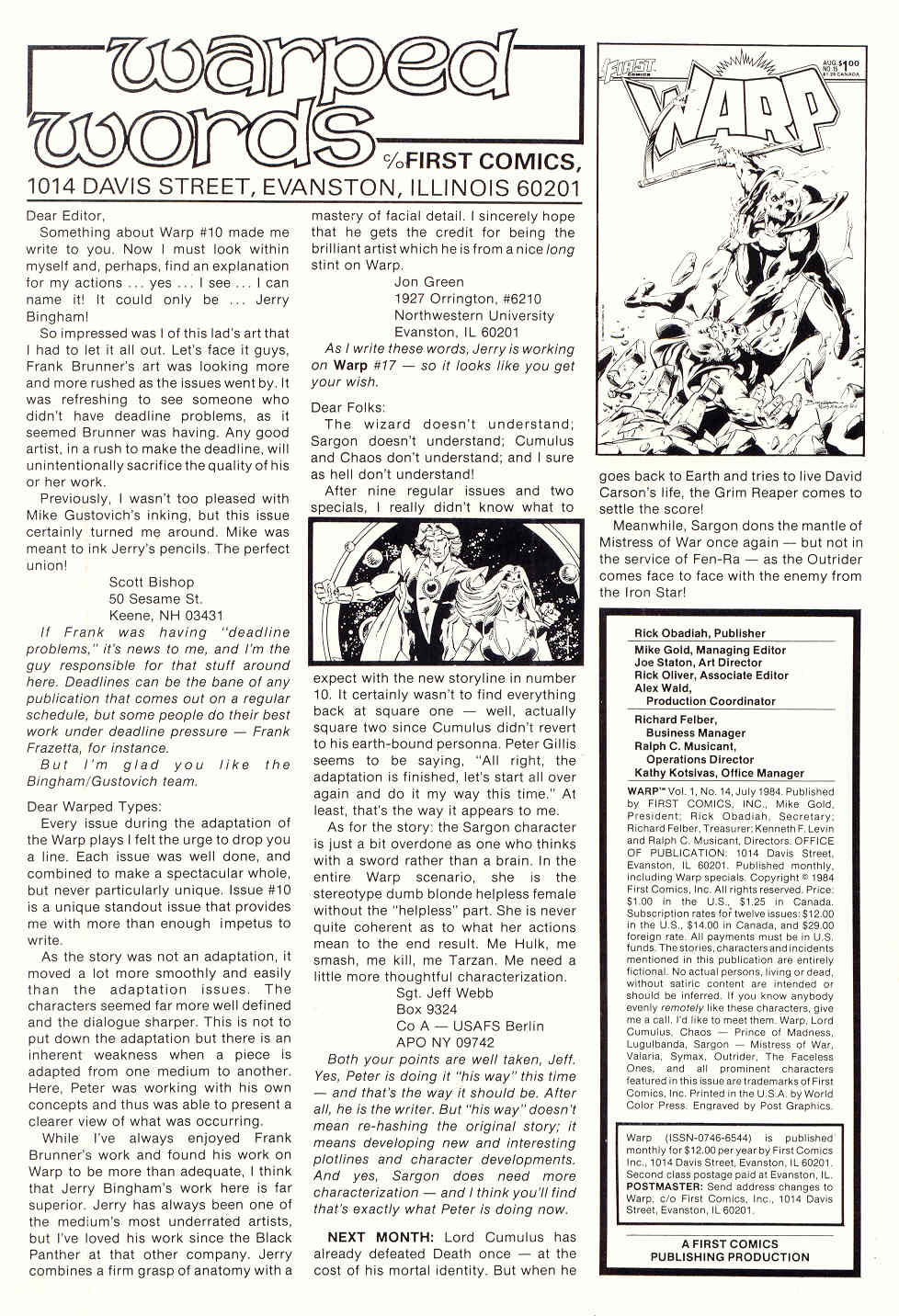 Read online Warp comic -  Issue #14 - 2