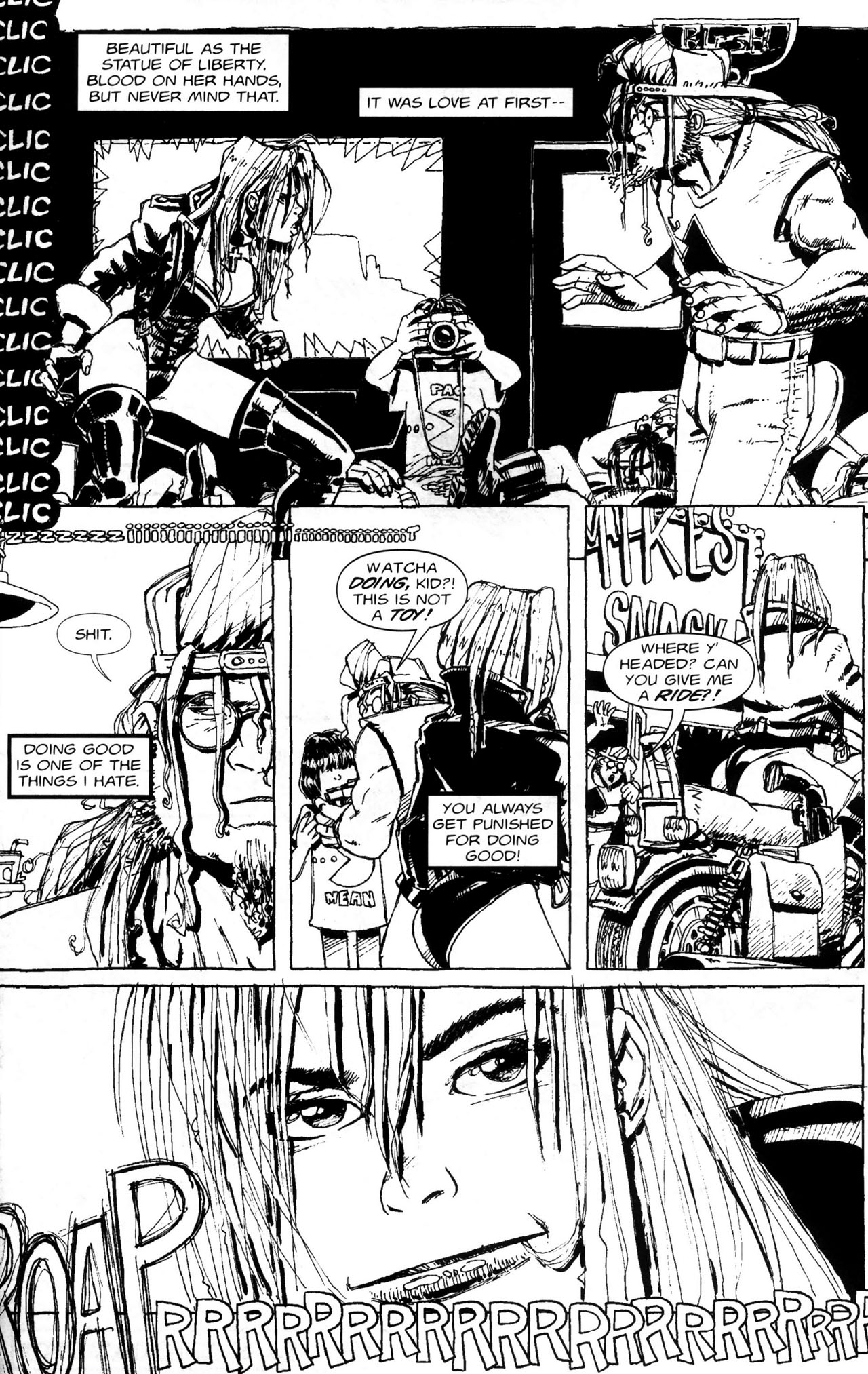 Read online Warrior Nun: Black & White comic -  Issue #6 - 25