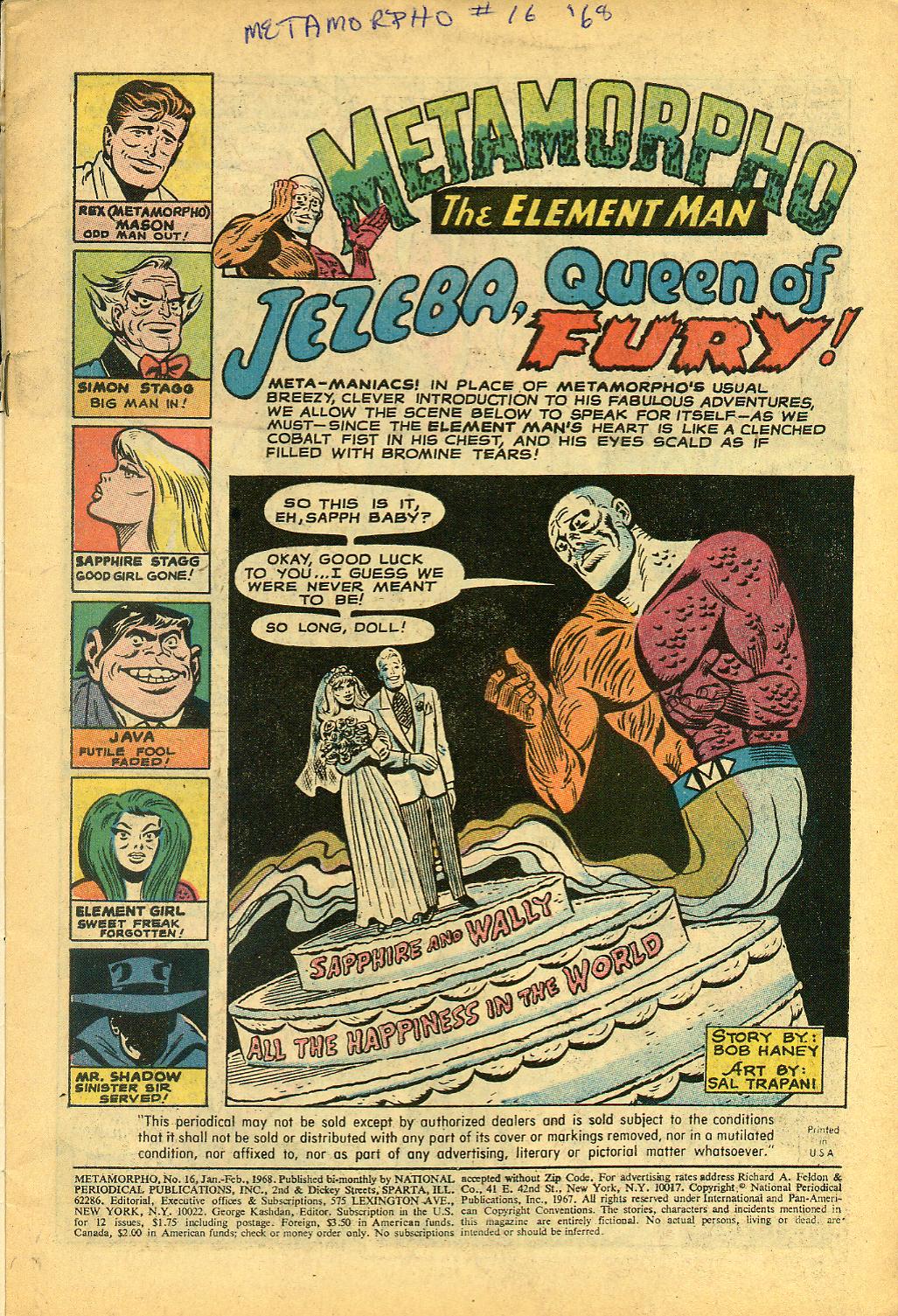 Read online Metamorpho comic -  Issue #16 - 2