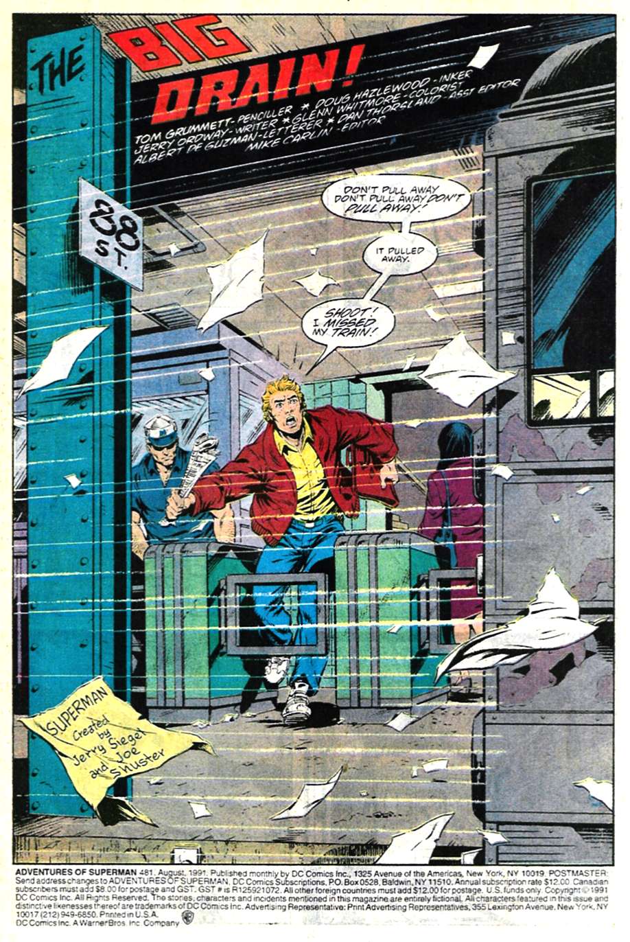 Read online Adventures of Superman (1987) comic -  Issue #481 - 2