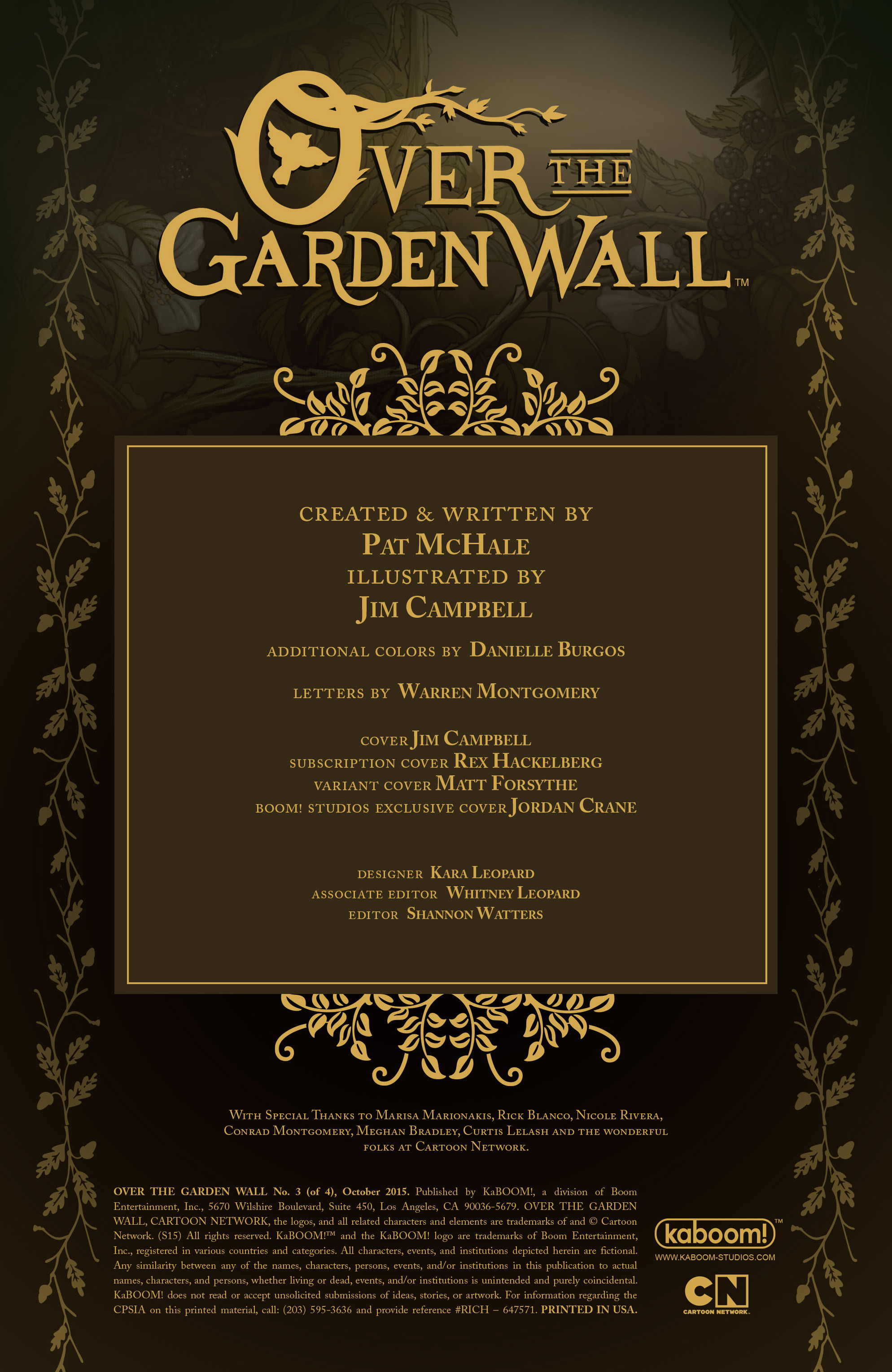 Read online Over the Garden Wall (2015) comic -  Issue #3 - 2