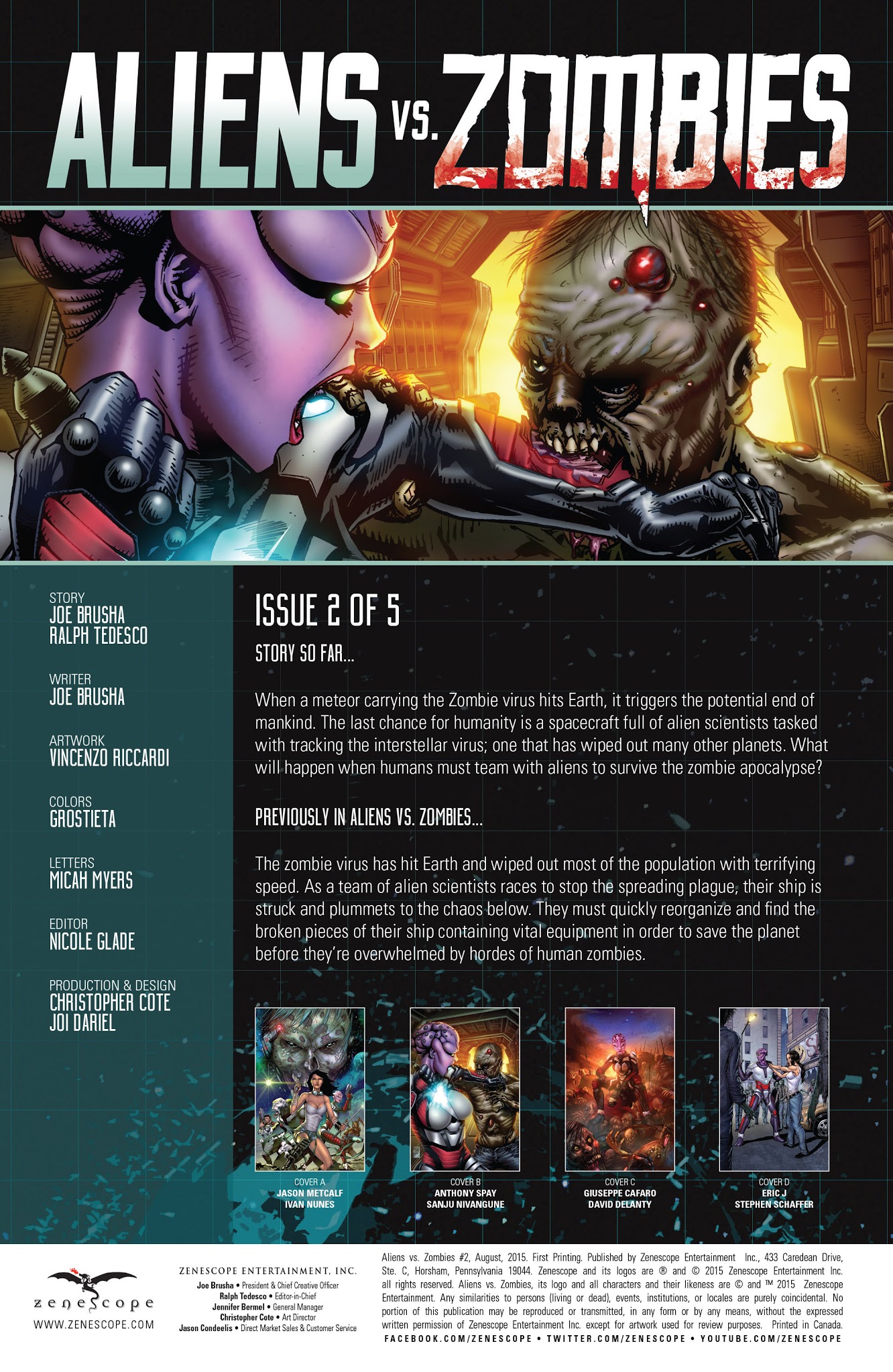 Read online Aliens vs. Zombies comic -  Issue #2 - 2