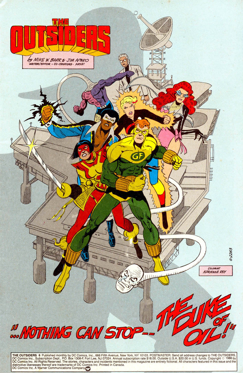 Read online The Outsiders (1985) comic -  Issue #6 - 2