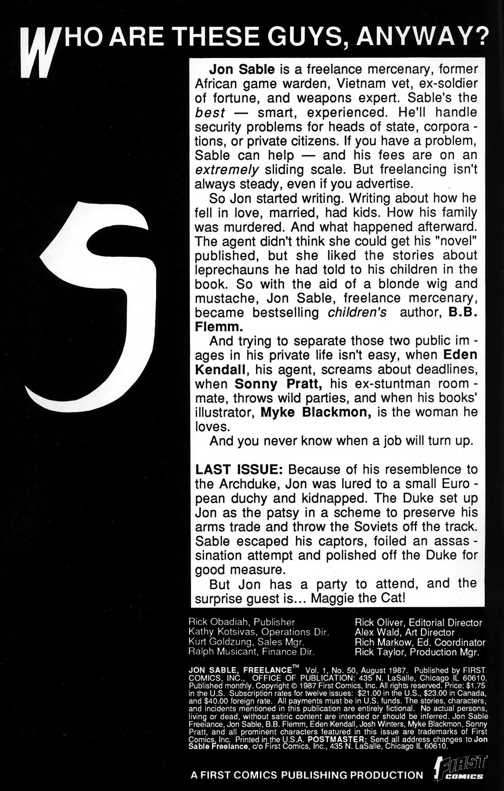 Read online Jon Sable, Freelance comic -  Issue #50 - 2
