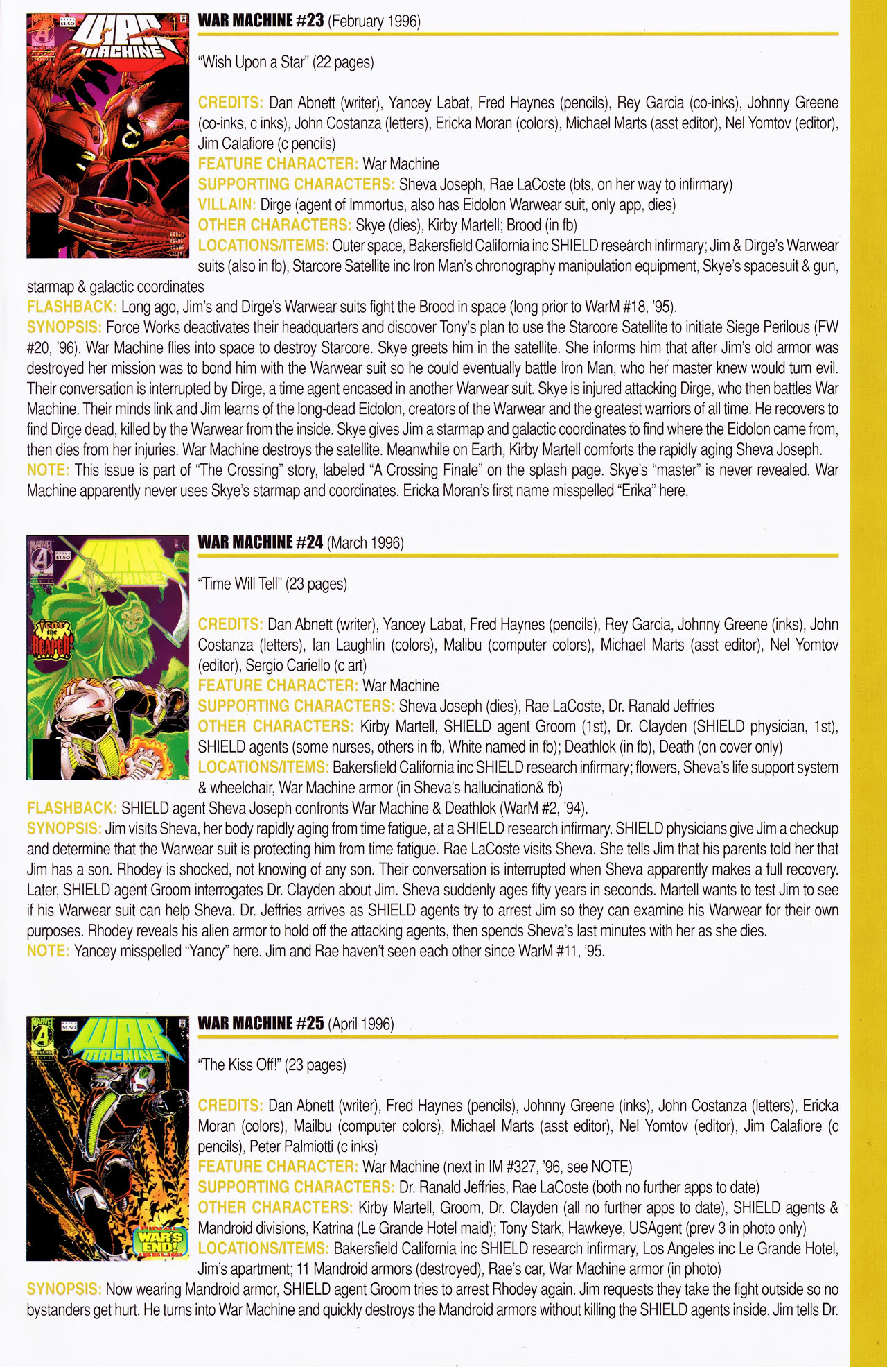 Read online Official Index to the Marvel Universe comic -  Issue #14 - 33