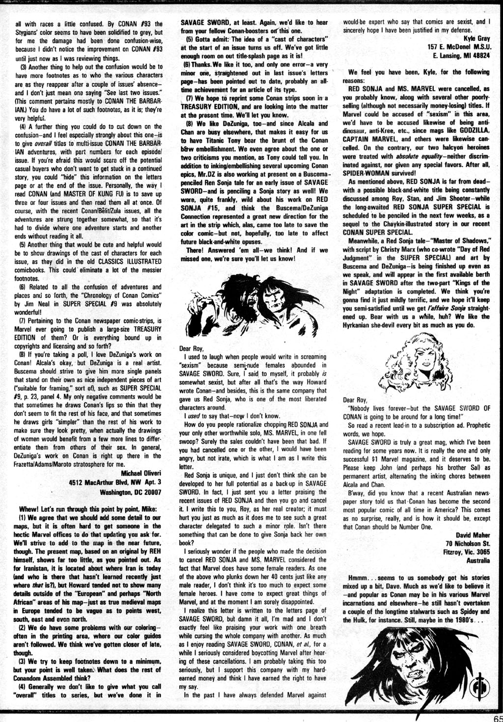 Read online The Savage Sword Of Conan comic -  Issue #42 - 65