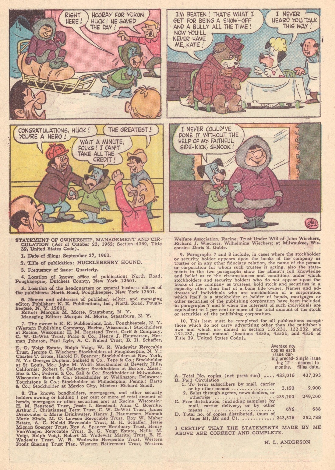 Read online Huckleberry Hound (1960) comic -  Issue #24 - 34