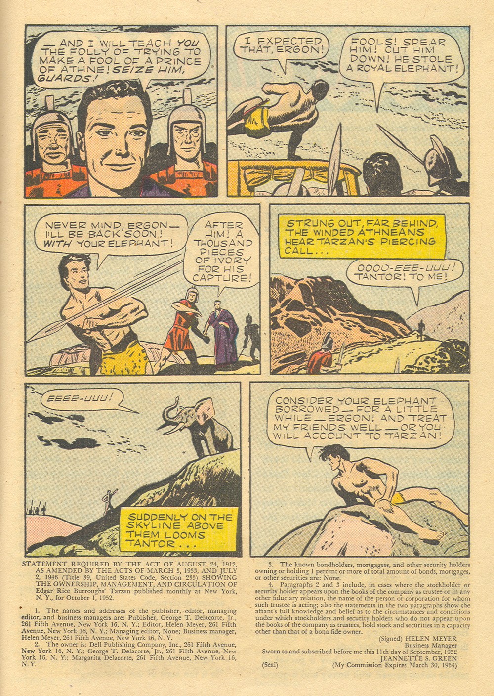 Read online Tarzan (1948) comic -  Issue #39 - 41