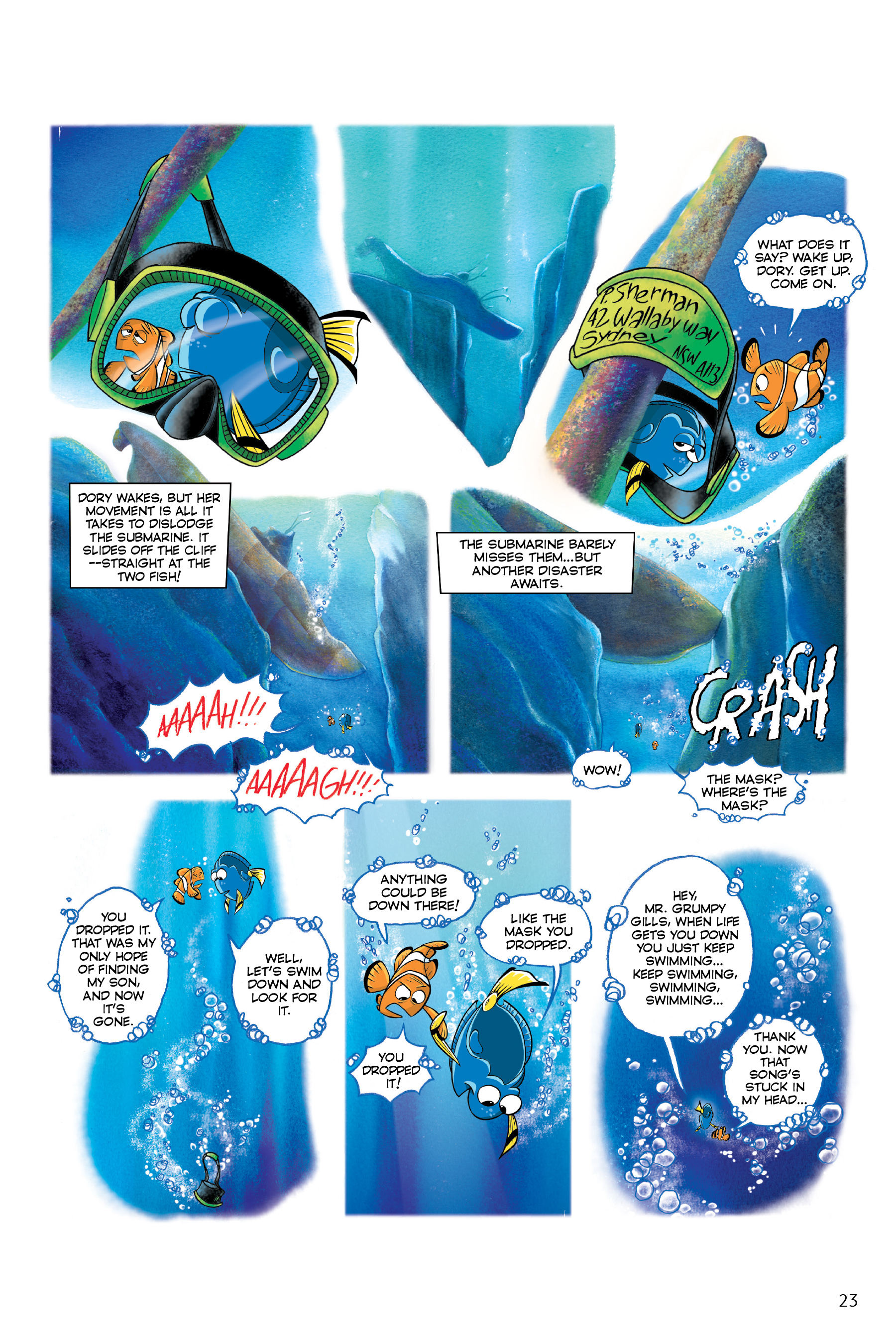 Read online Disney/PIXAR Finding Nemo and Finding Dory: The Story of the Movies in Comics comic -  Issue # TPB - 23