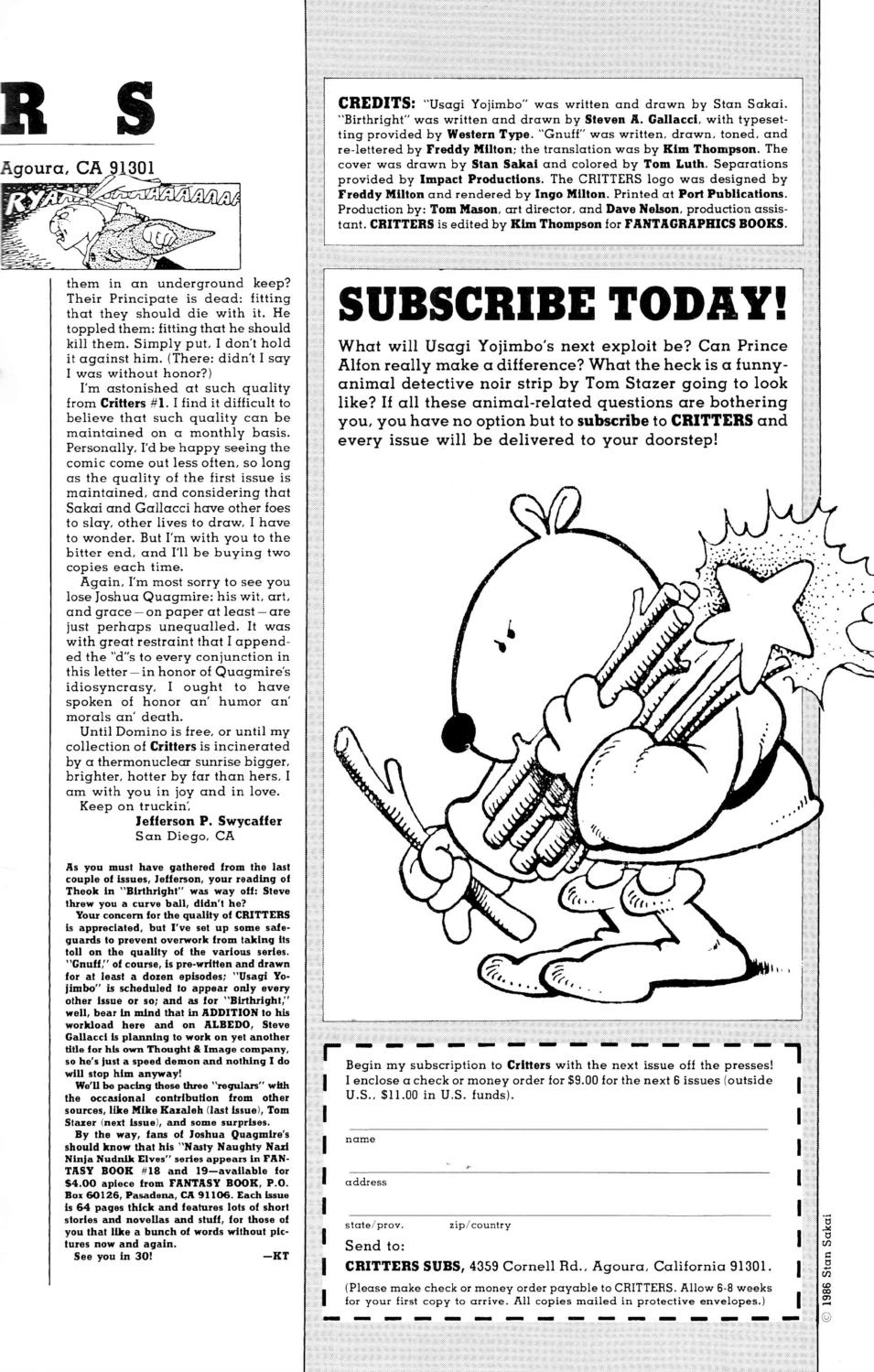 Read online Critters comic -  Issue #3 - 35