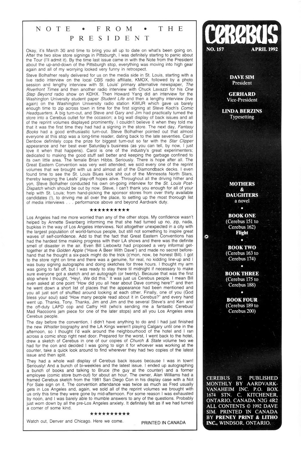 Cerebus issue 157 - Page 2