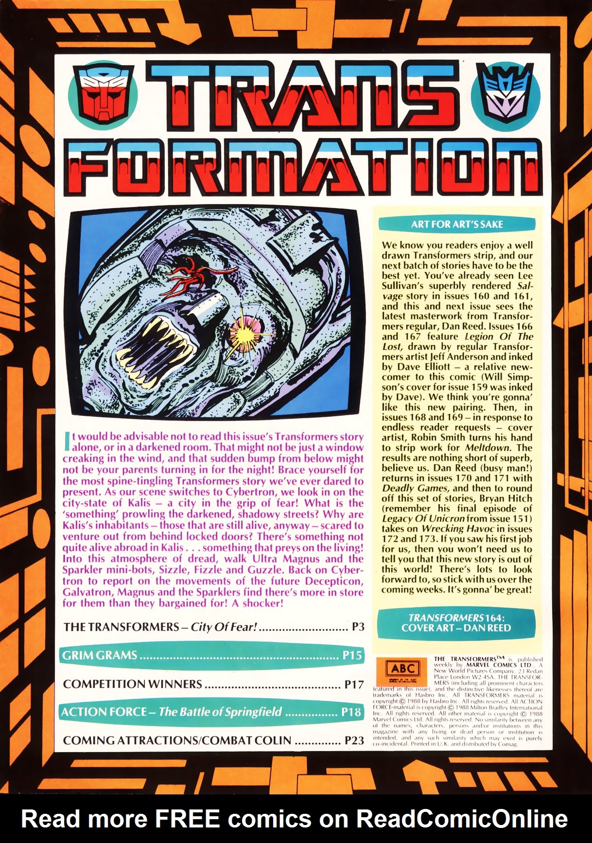 Read online The Transformers (UK) comic -  Issue #164 - 2
