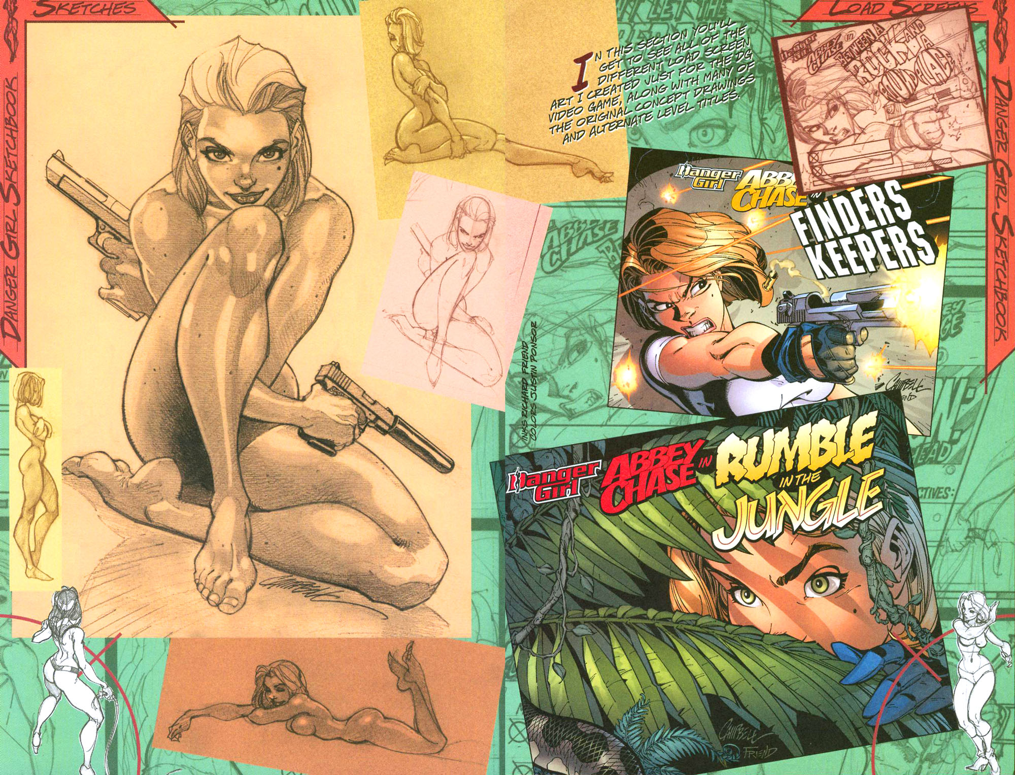 Read online J. Scott Campbell's Danger Girl Sketchbook comic -  Issue # Full - 27
