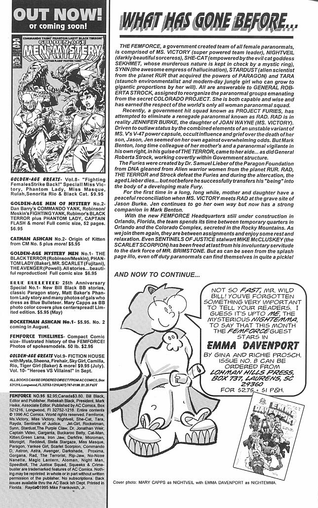 Read online Femforce comic -  Issue #95 - 2