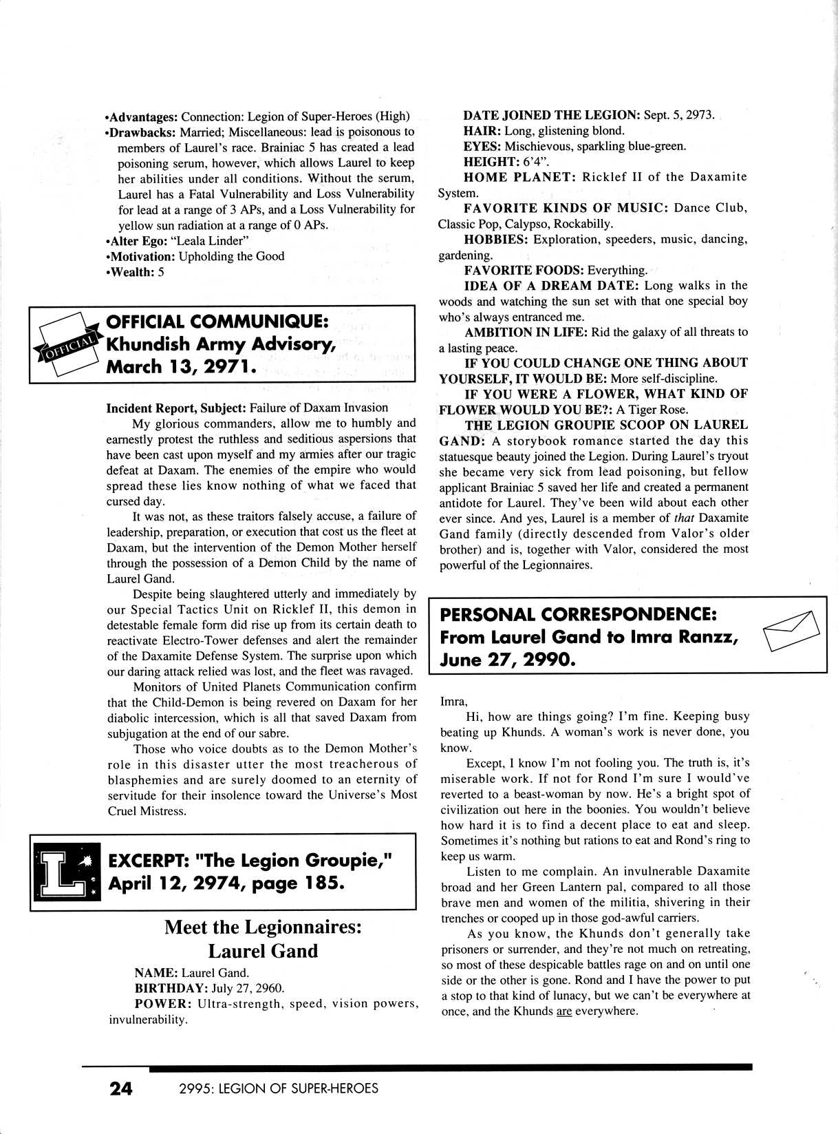 Read online 2995: The Legion of Super-Heroes Sourcebook comic -  Issue # TPB - 25