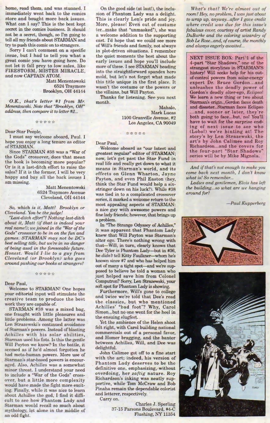 Read online Starman (1988) comic -  Issue #41 - 24