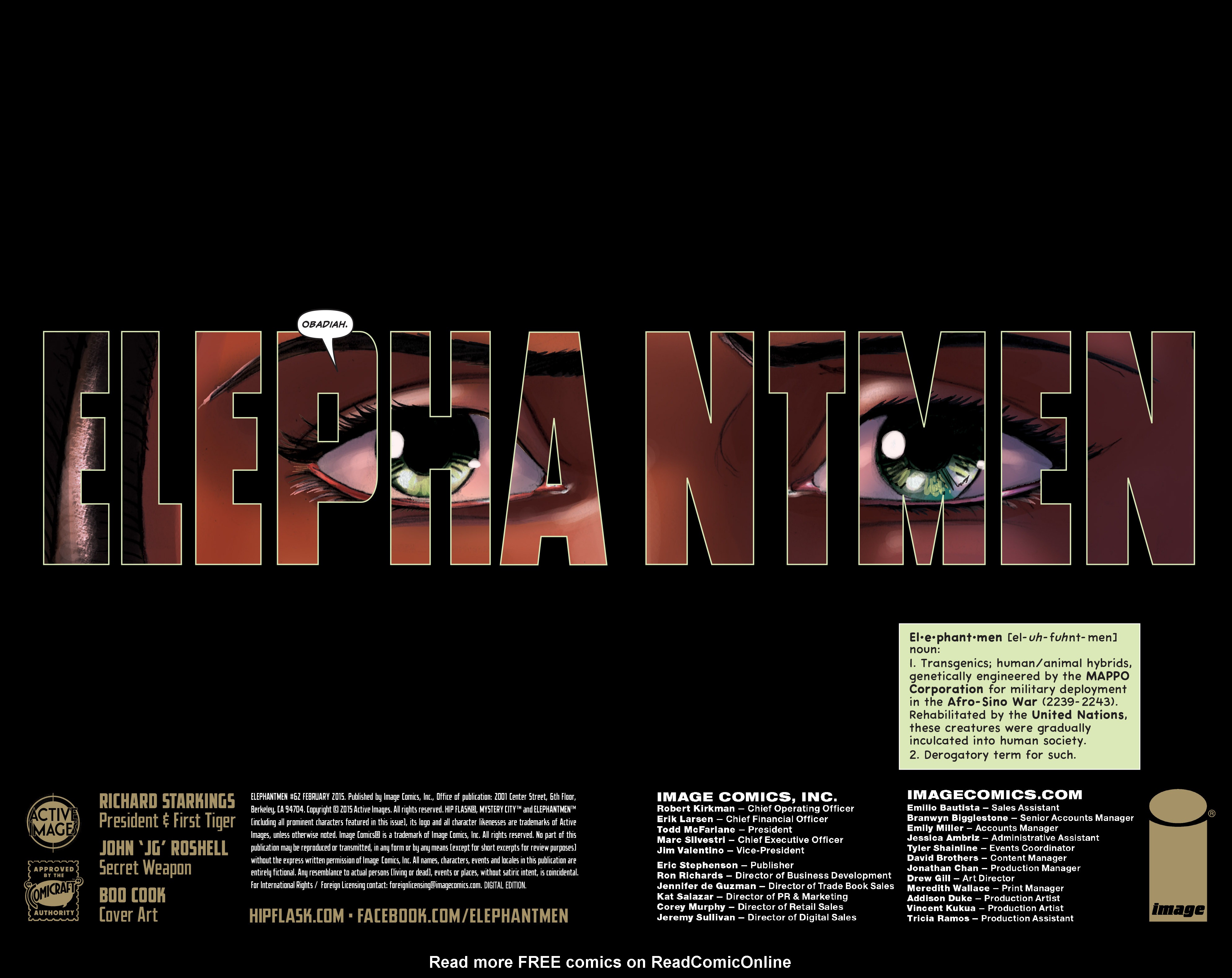 Read online Elephantmen comic -  Issue #62 - 2