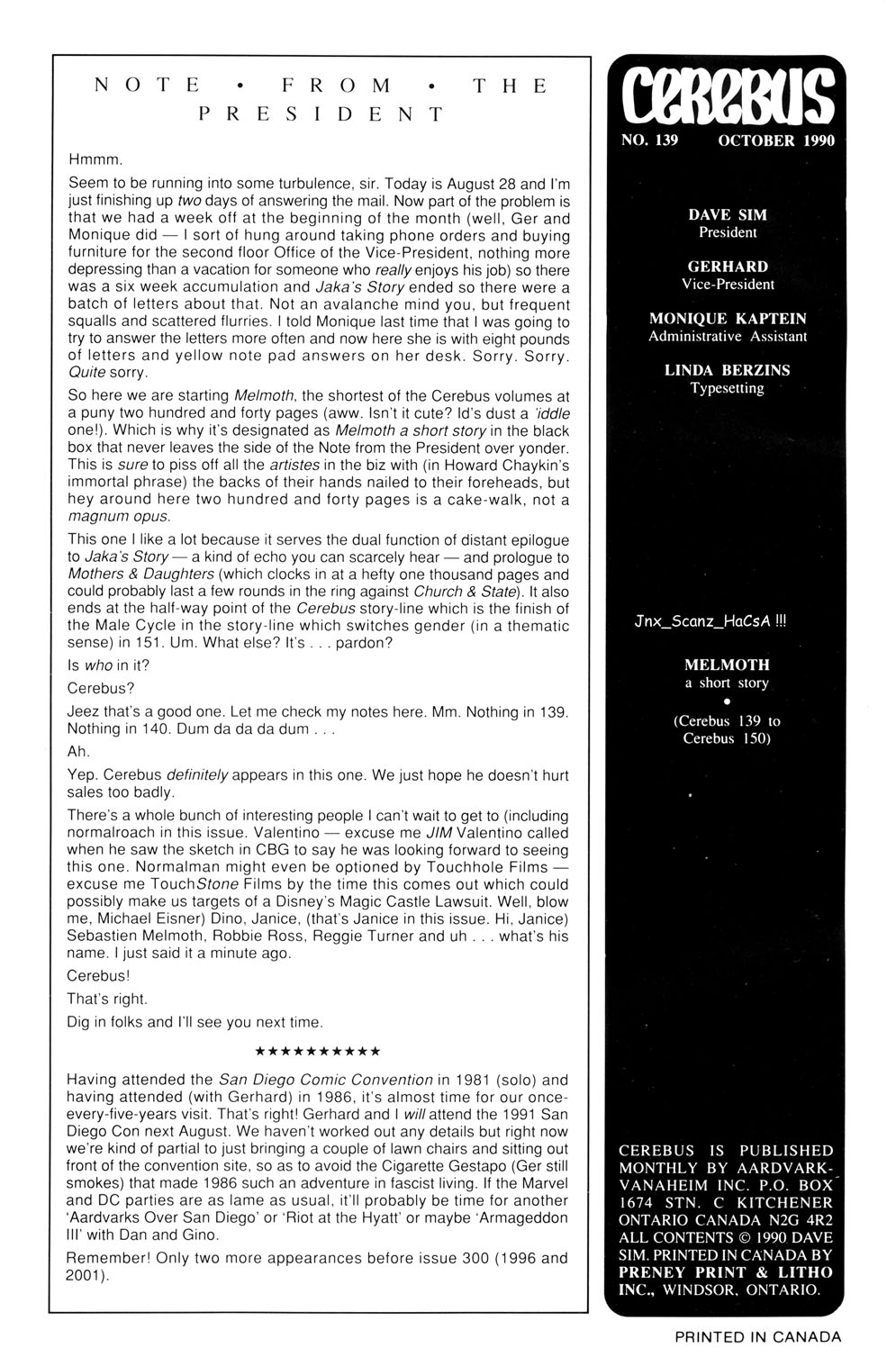 Cerebus issue 139 - Page 2