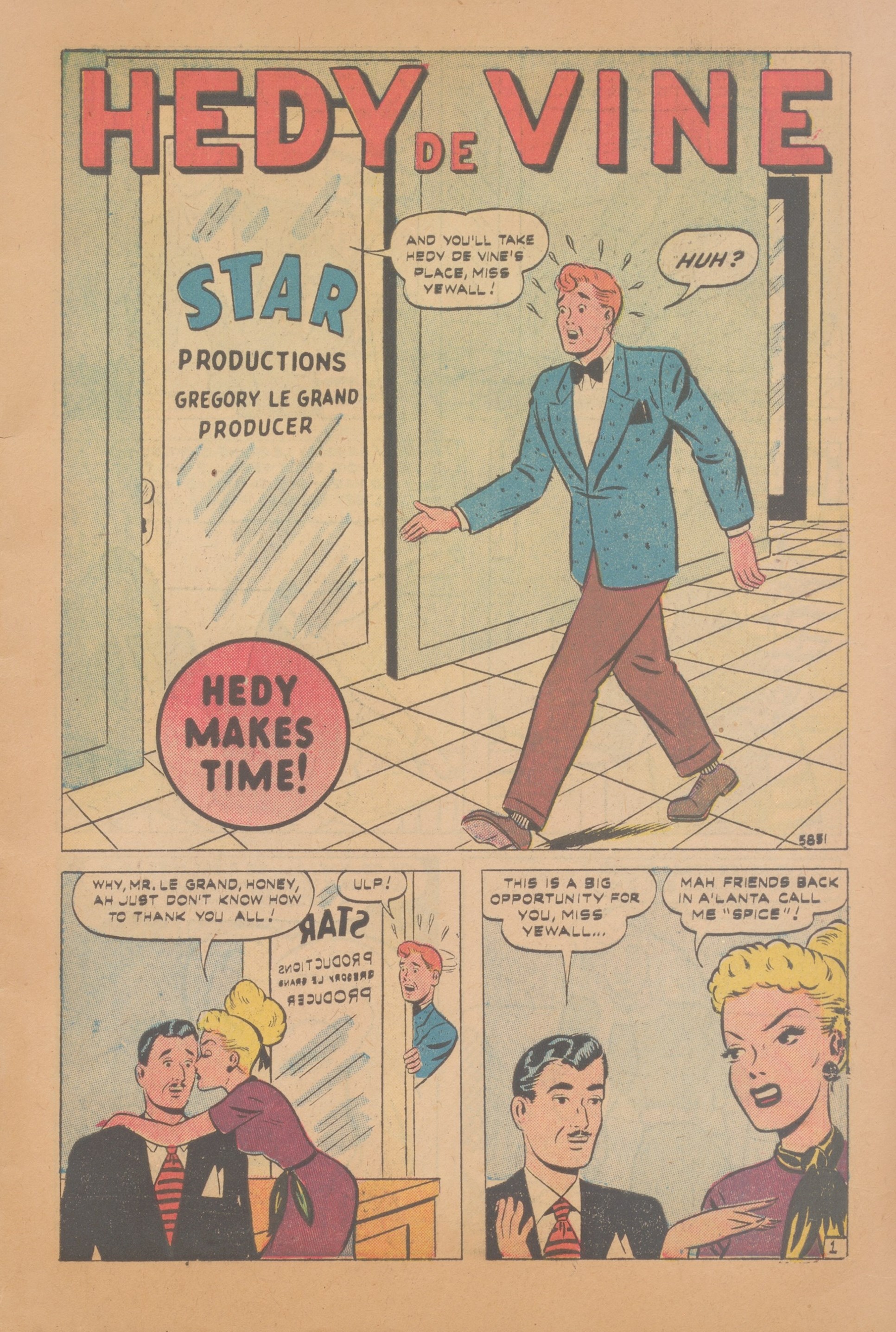 Read online Hedy Of Hollywood Comics comic -  Issue #37 - 3